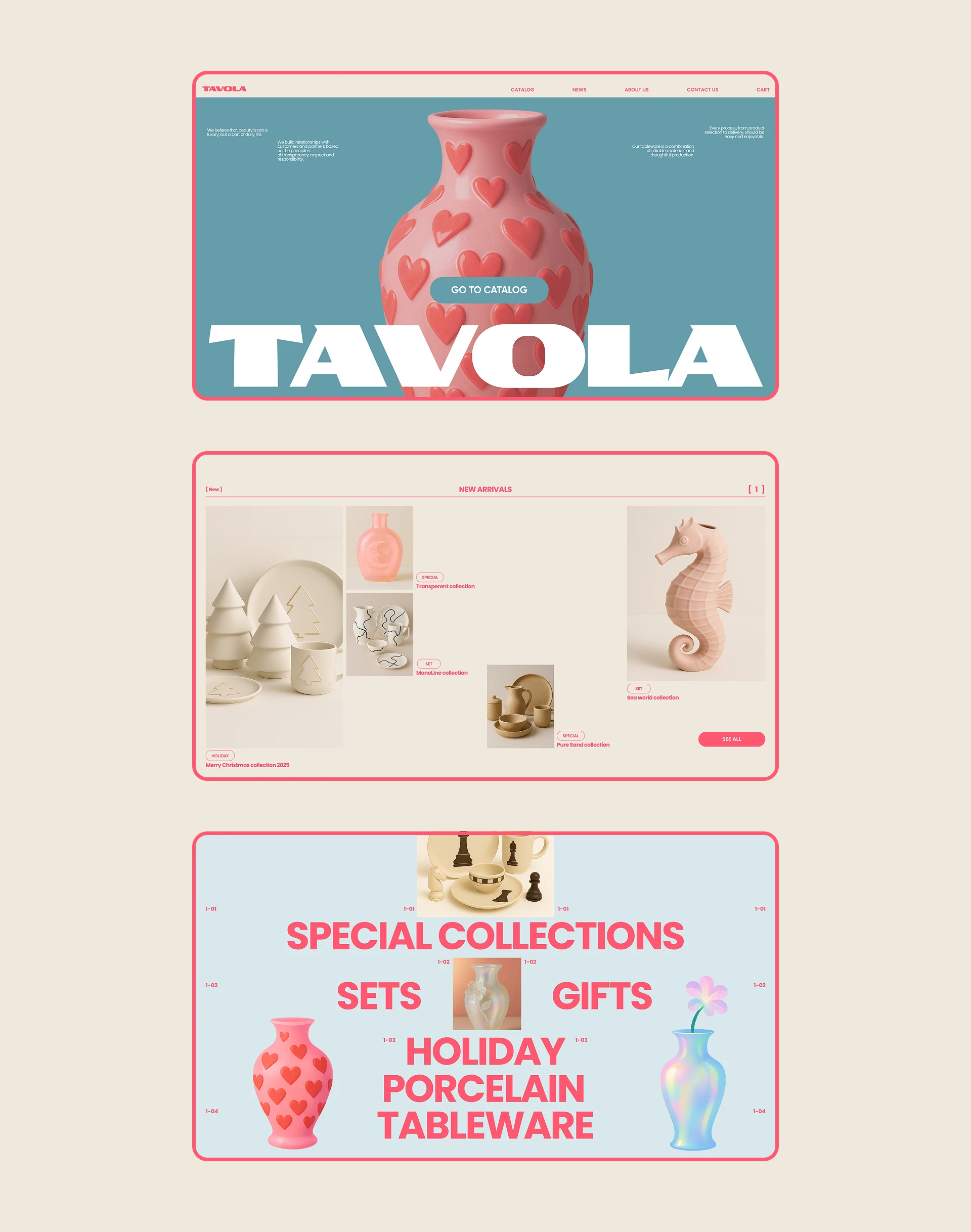 TAVOLA – website design — Изображение №3 — Интерфейсы на Dprofile