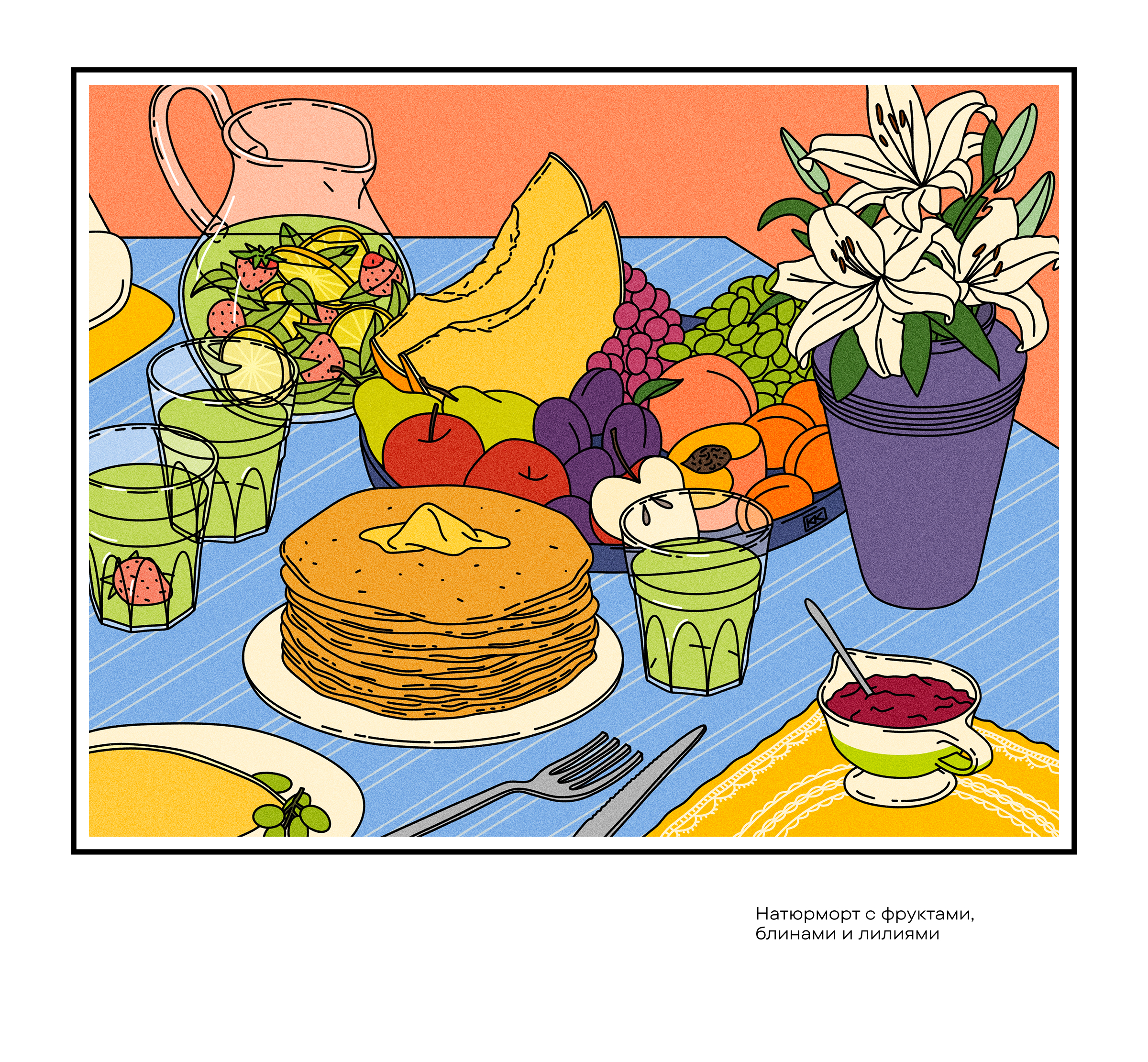 Серия интерьерных постеров для гастромаркета Еда Навсегда — Изображение №8 — Иллюстрация, Графика на Dprofile