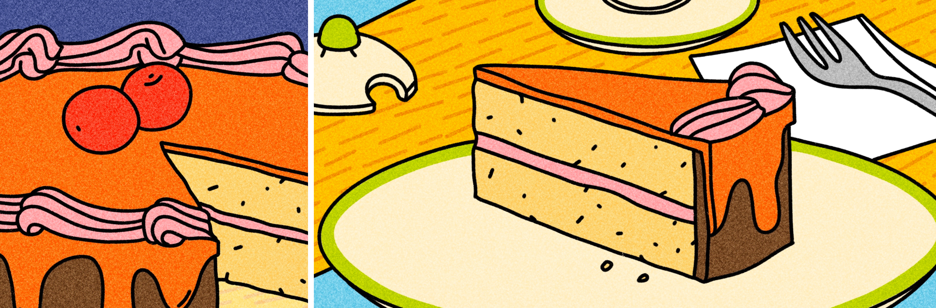 Серия интерьерных постеров для гастромаркета Еда Навсегда — Изображение №4 — Иллюстрация, Графика на Dprofile