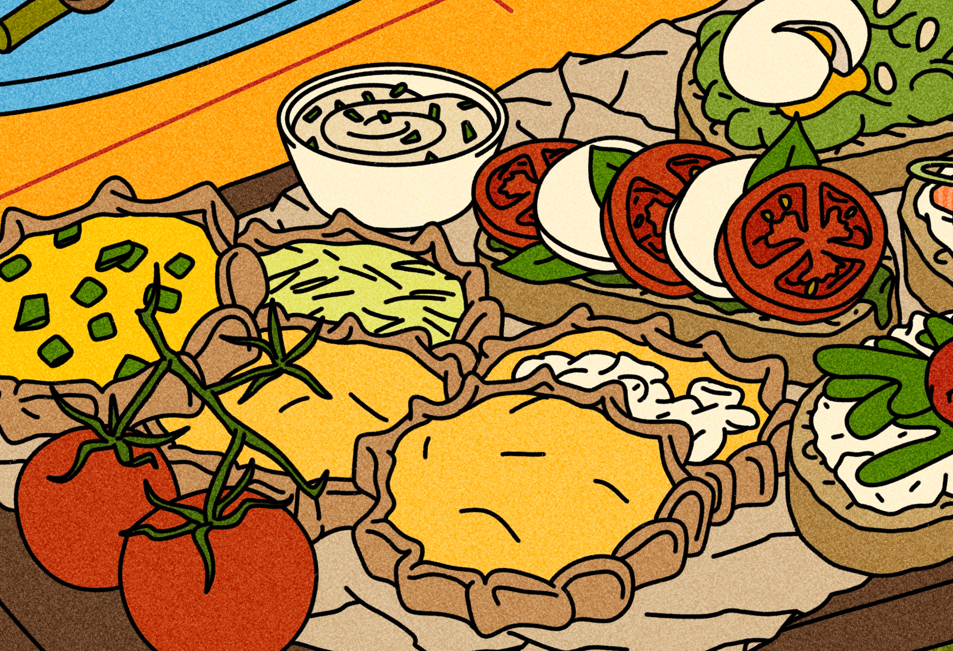 Серия интерьерных постеров для гастромаркета Еда Навсегда — Изображение №15 — Иллюстрация, Графика на Dprofile