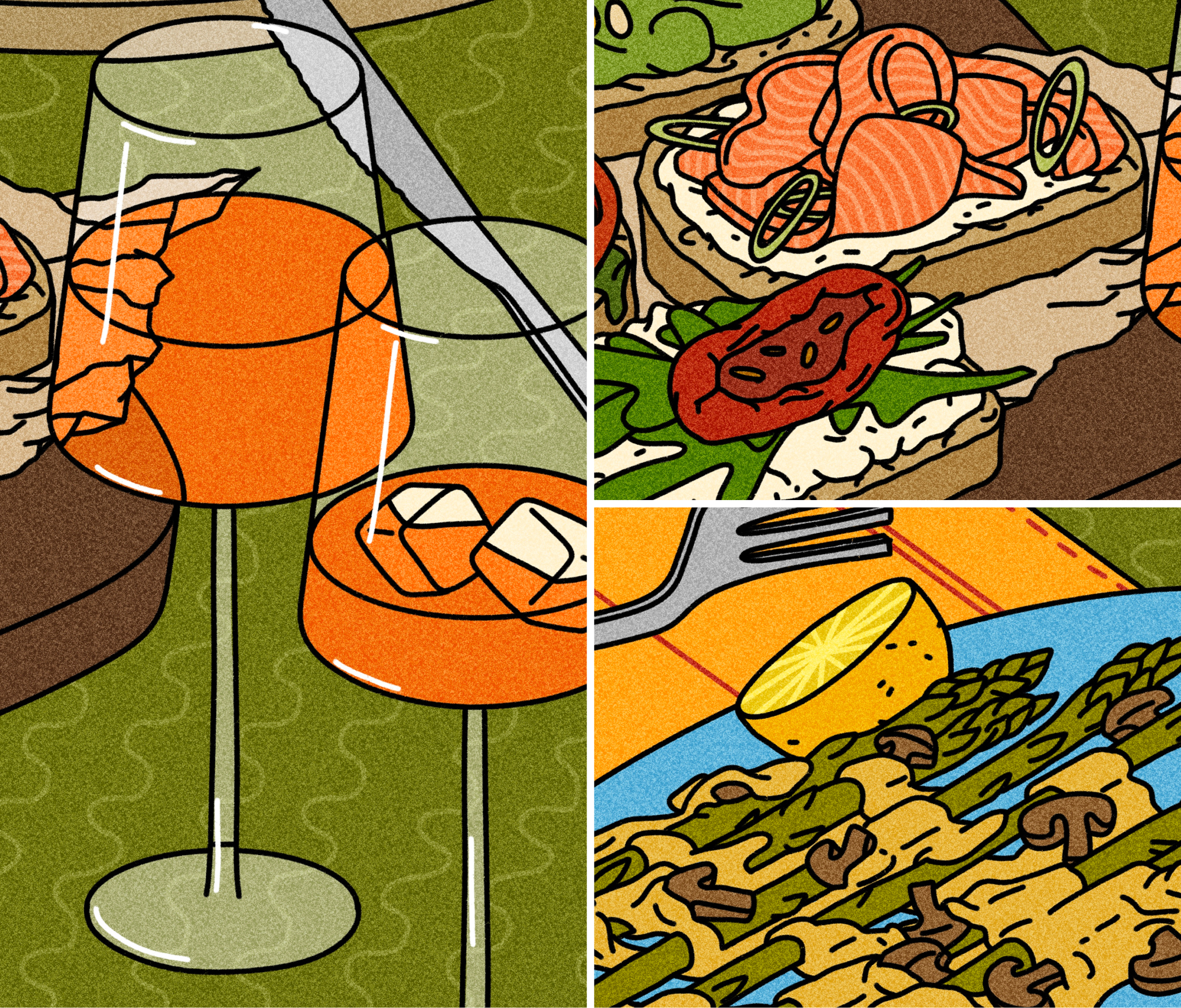 Серия интерьерных постеров для гастромаркета Еда Навсегда — Изображение №14 — Иллюстрация, Графика на Dprofile