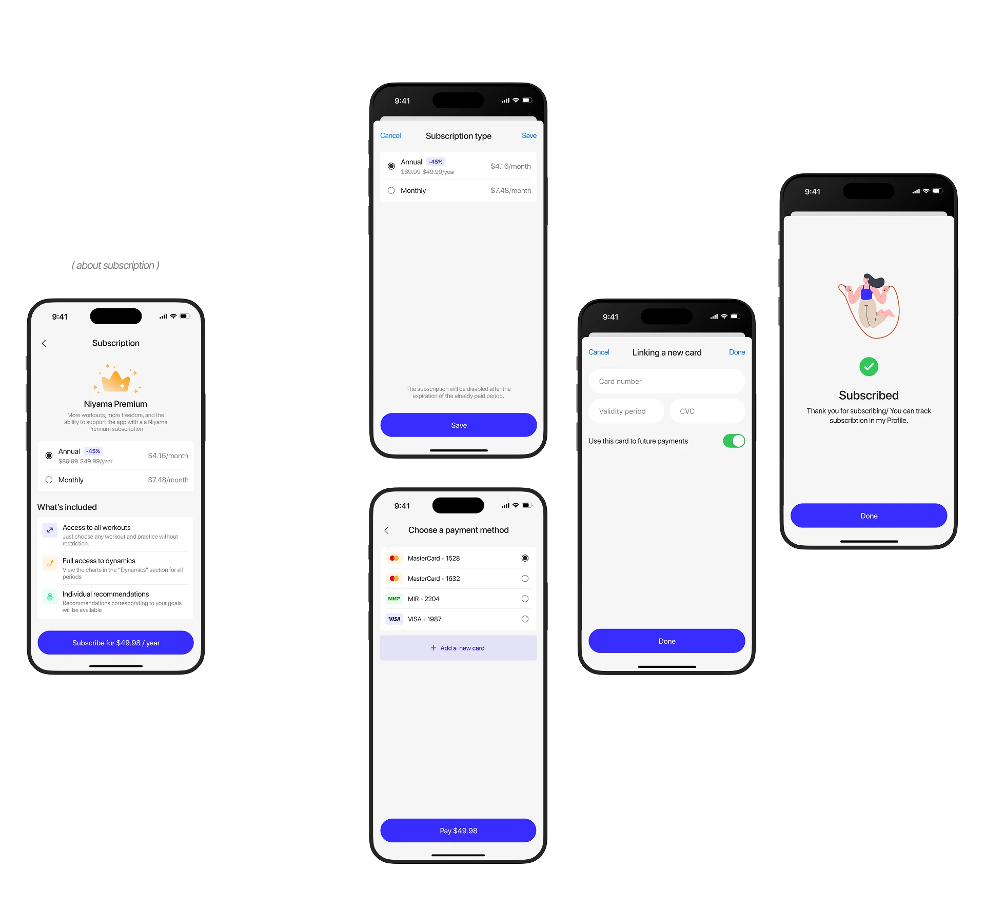 Niyama fitness app — Изображение №23 — Интерфейсы на Dprofile