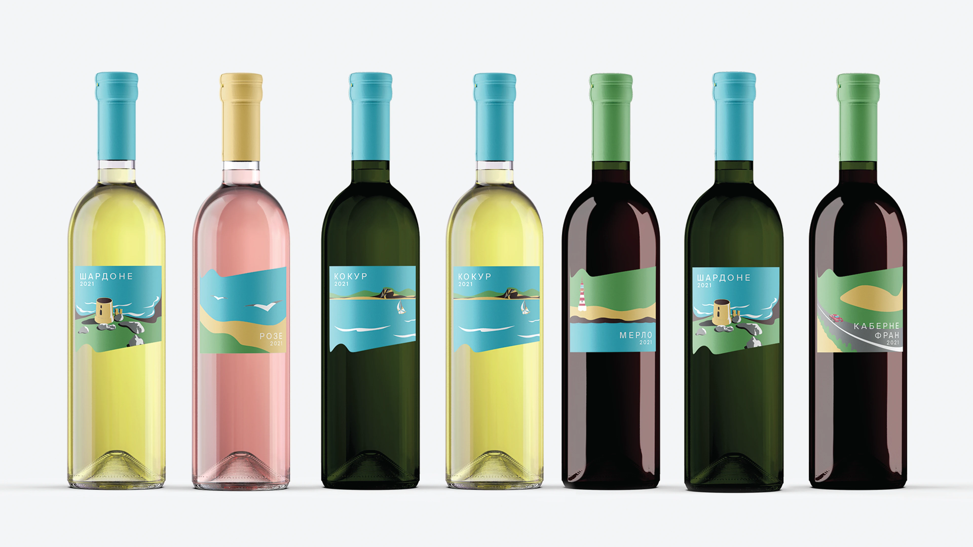 Пейзажные винные этикетки — Изображение №9 — Иллюстрация, Промдизайн на Dprofile