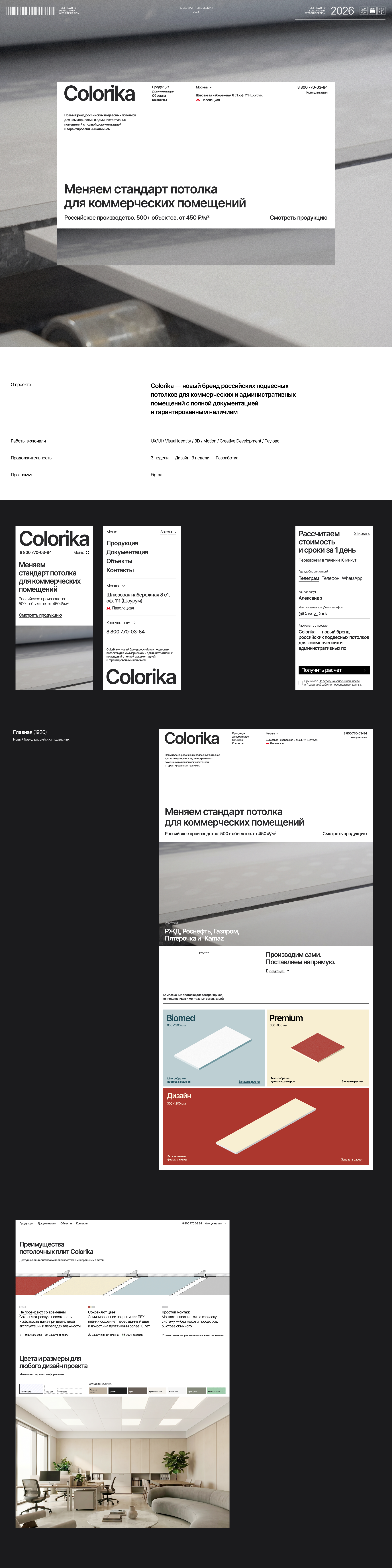 Colorika - Российские потолочные плиты — Изображение №1 — Интерфейсы, Брендинг на Dprofile