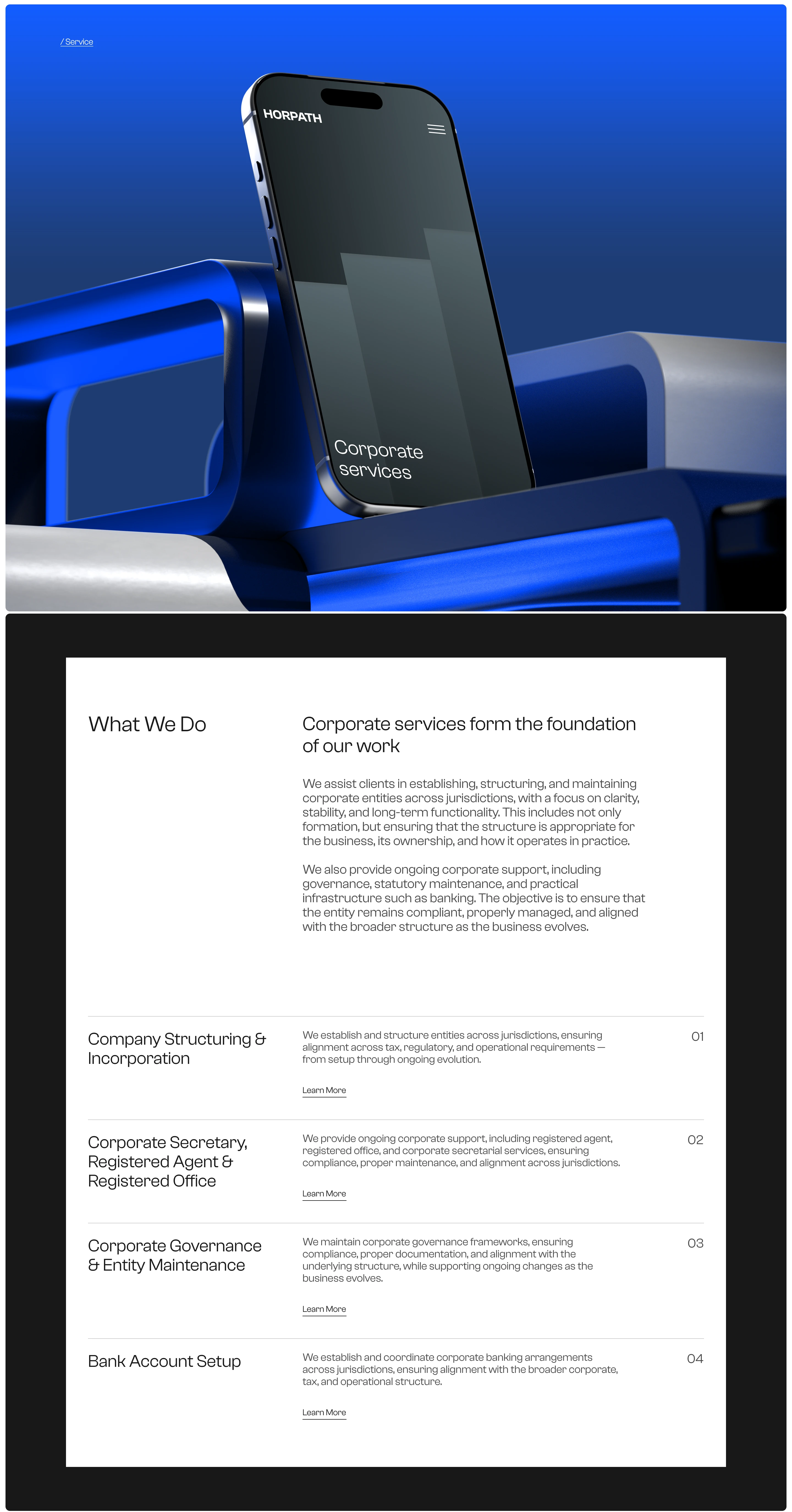 HORPATH Consulting | Corporate website — Изображение №7 — Интерфейсы на Dprofile