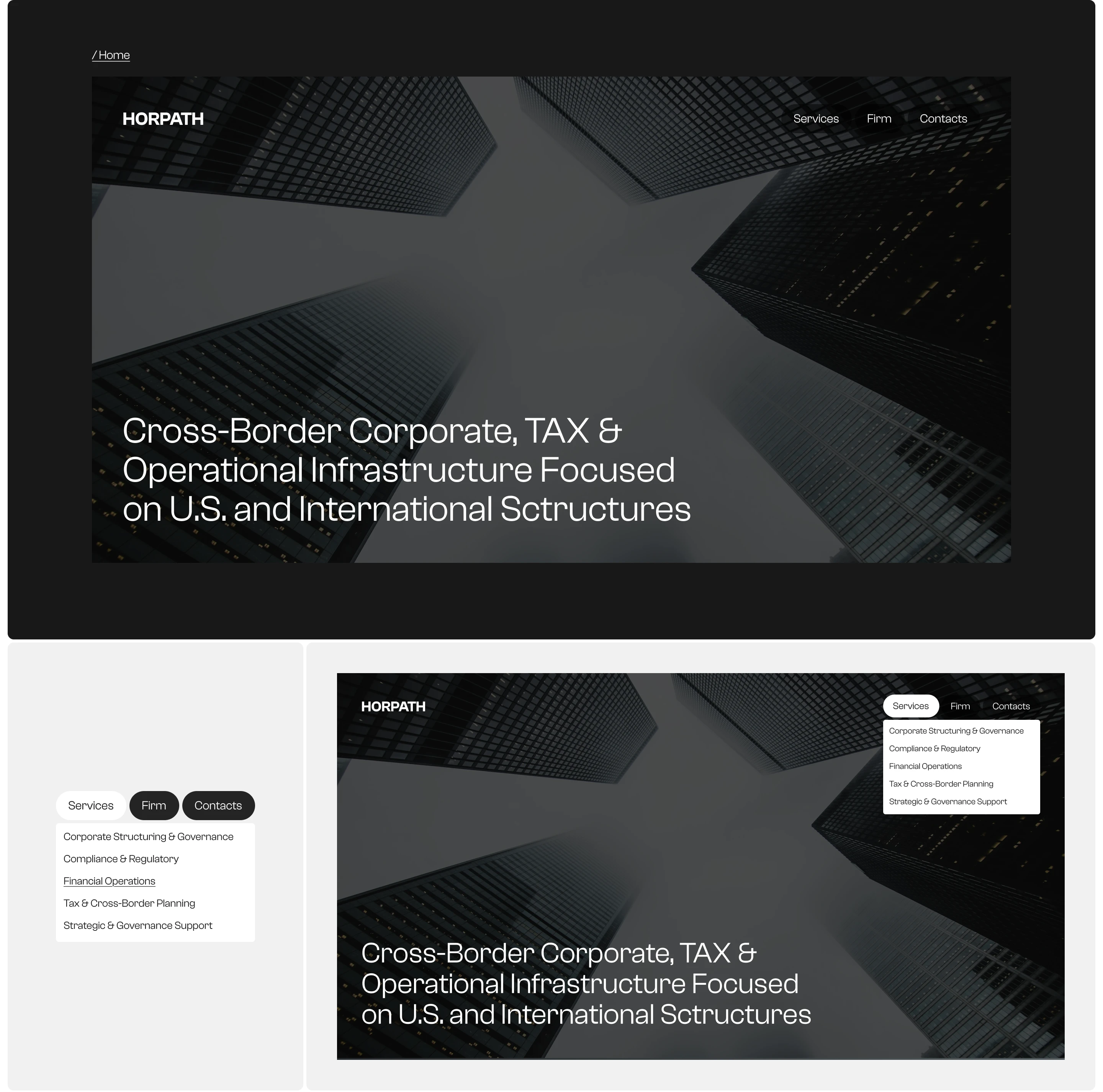 HORPATH Consulting | Corporate website — Изображение №3 — Интерфейсы на Dprofile