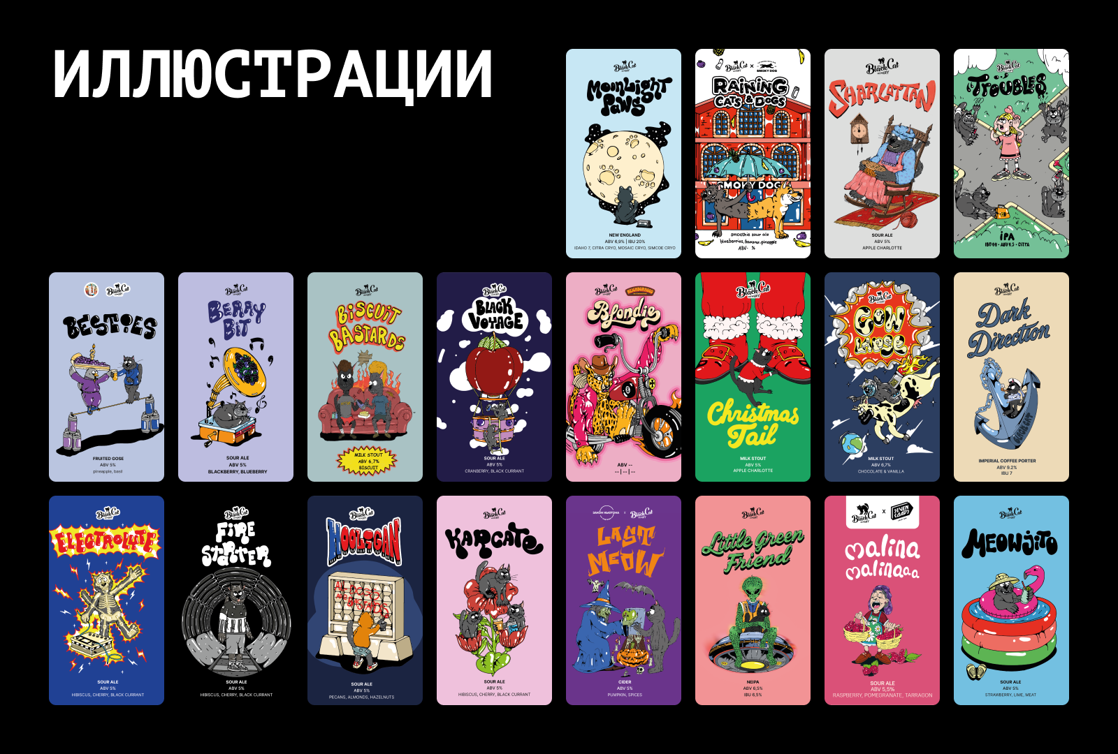 Black Cat Brewery | Крафтовое пиво — Изображение №3 — Брендинг, Иллюстрация на Dprofile