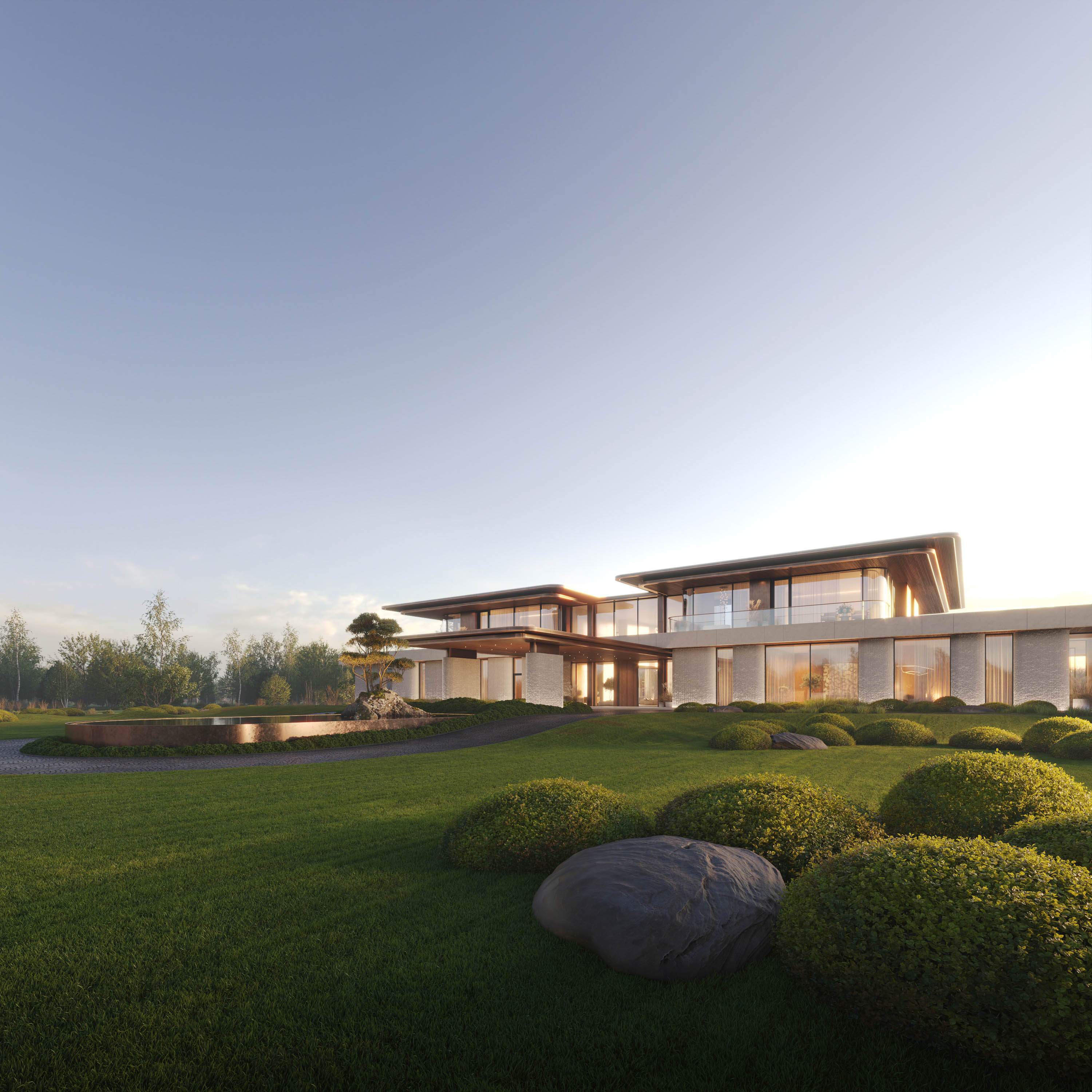 Резиденция Serene Lake, 1 800 м² — Изображение №8 — Архитектура на Dprofile