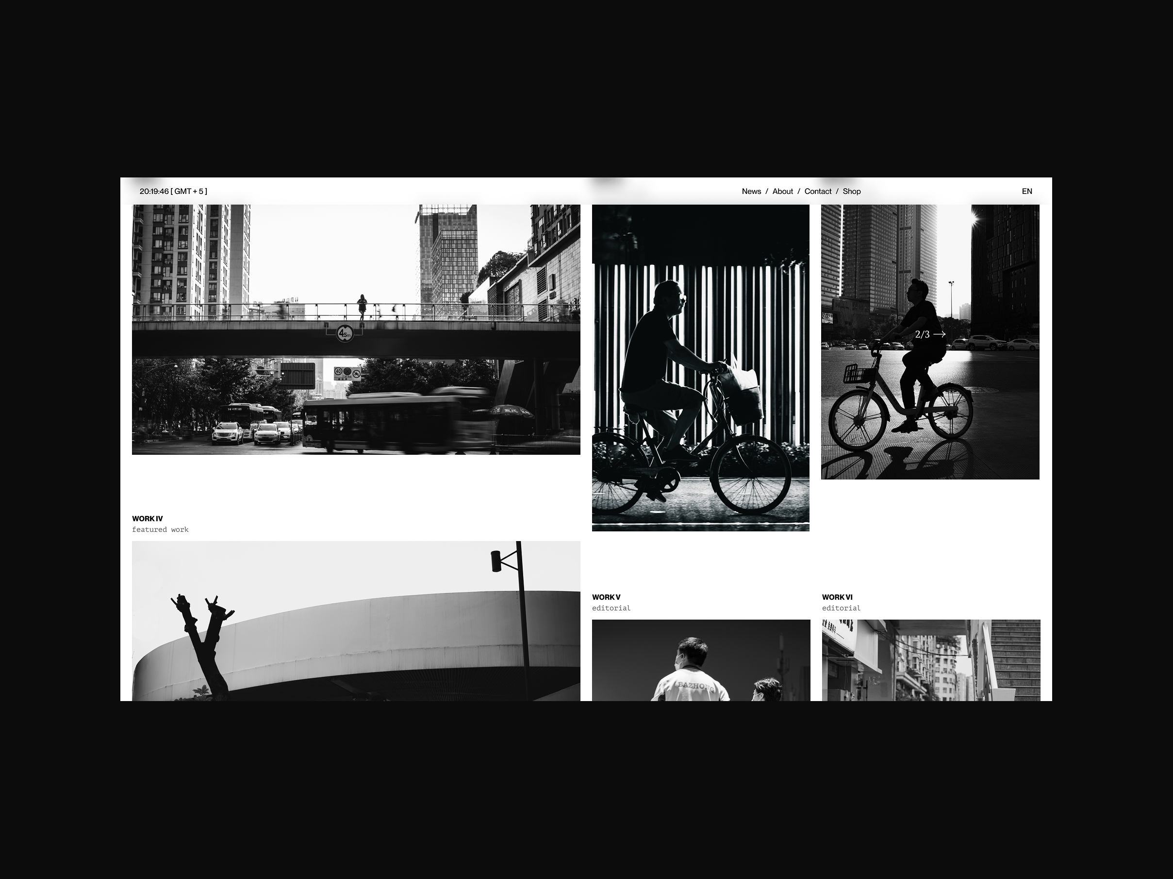Ilya Marceau. Photographer portfolio  website concept — Изображение №4 — Интерфейсы на Dprofile
