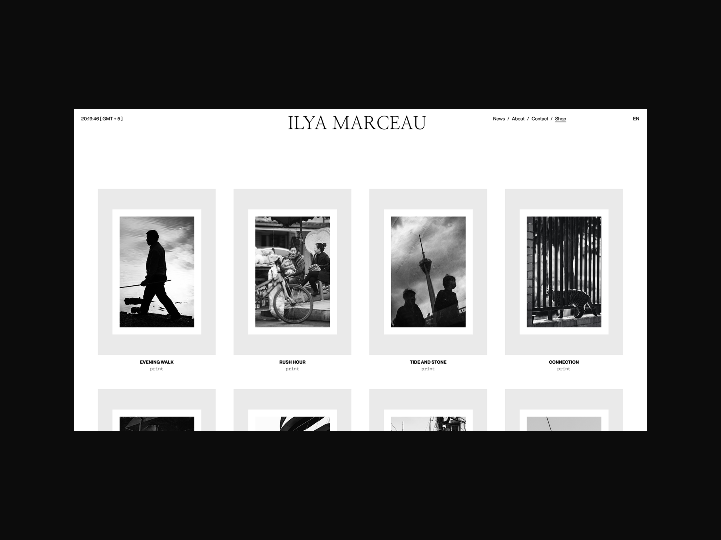Ilya Marceau. Photographer portfolio  website concept — Изображение №9 — Интерфейсы на Dprofile