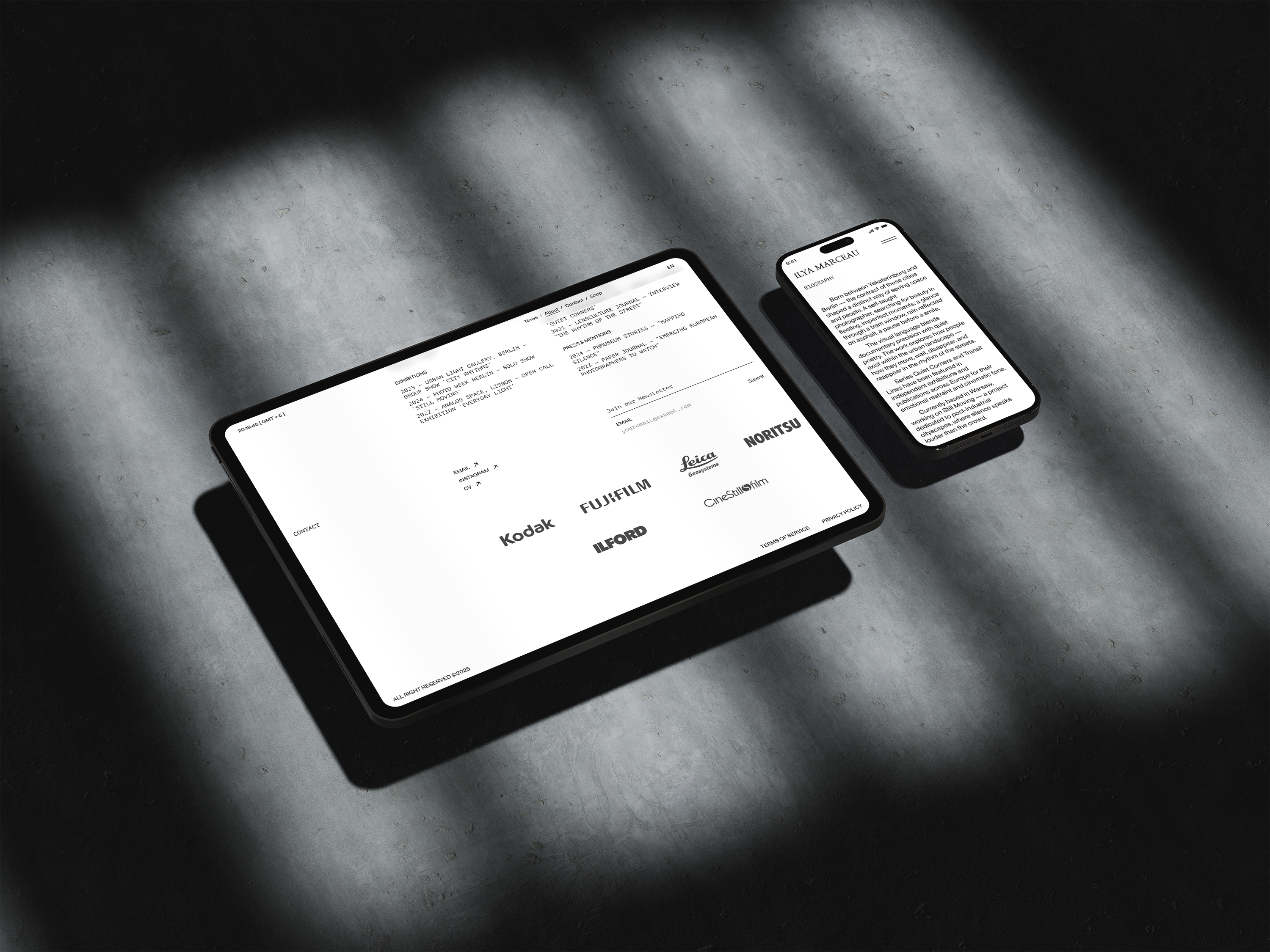 Ilya Marceau. Photographer portfolio  website concept — Изображение №8 — Интерфейсы на Dprofile