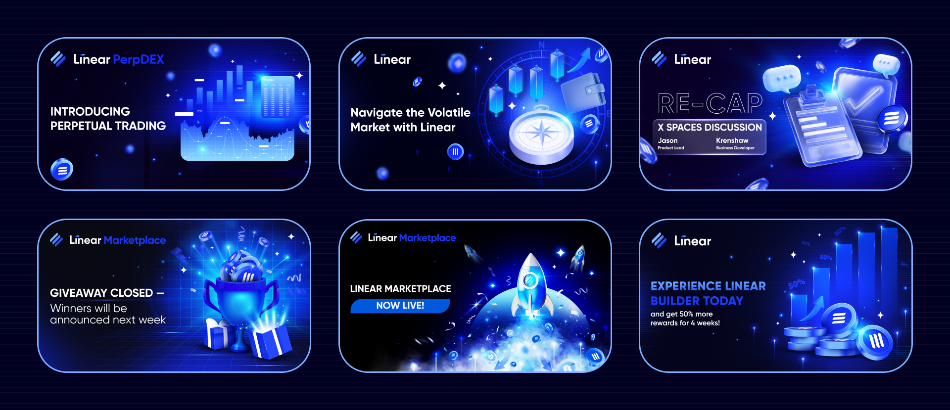 Social Media Design for Linear (DeFi/Crypto) — Изображение №9 — Графика, Маркетинг на Dprofile