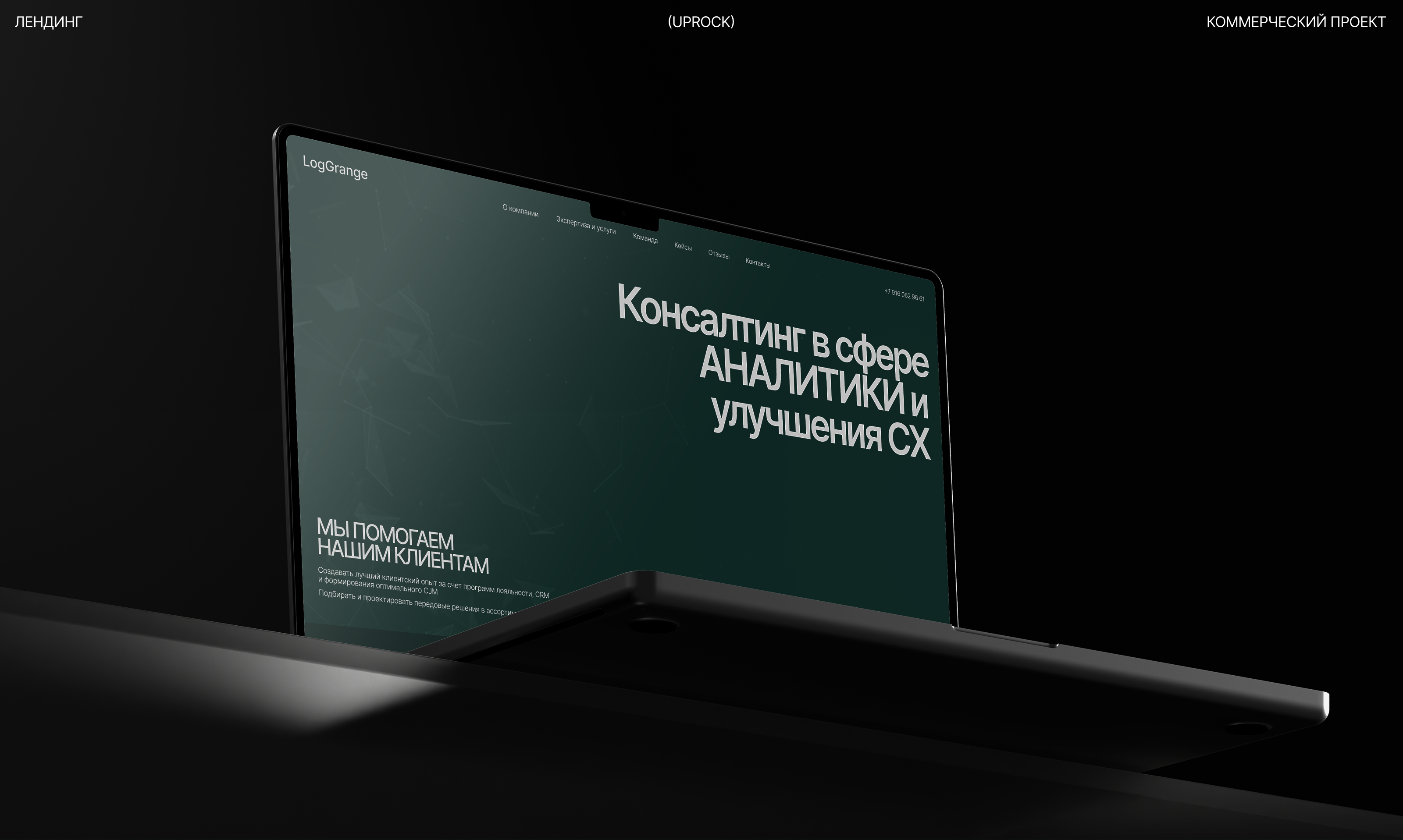 LogGrange | Лендинг для аналитического агентства — Изображение №1 — Интерфейсы, Брендинг на Dprofile