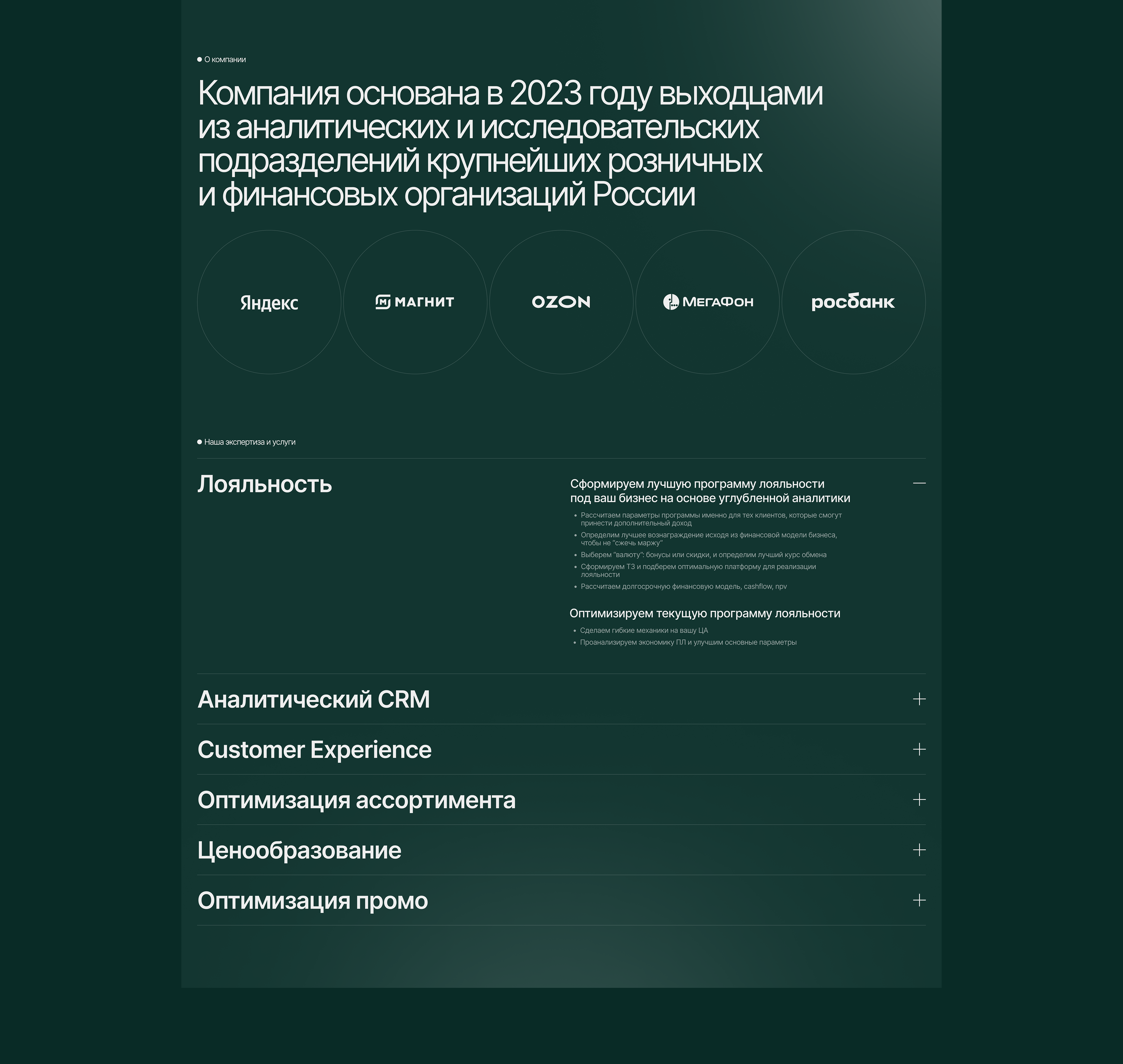 LogGrange | Лендинг для аналитического агентства — Изображение №4 — Интерфейсы, Брендинг на Dprofile