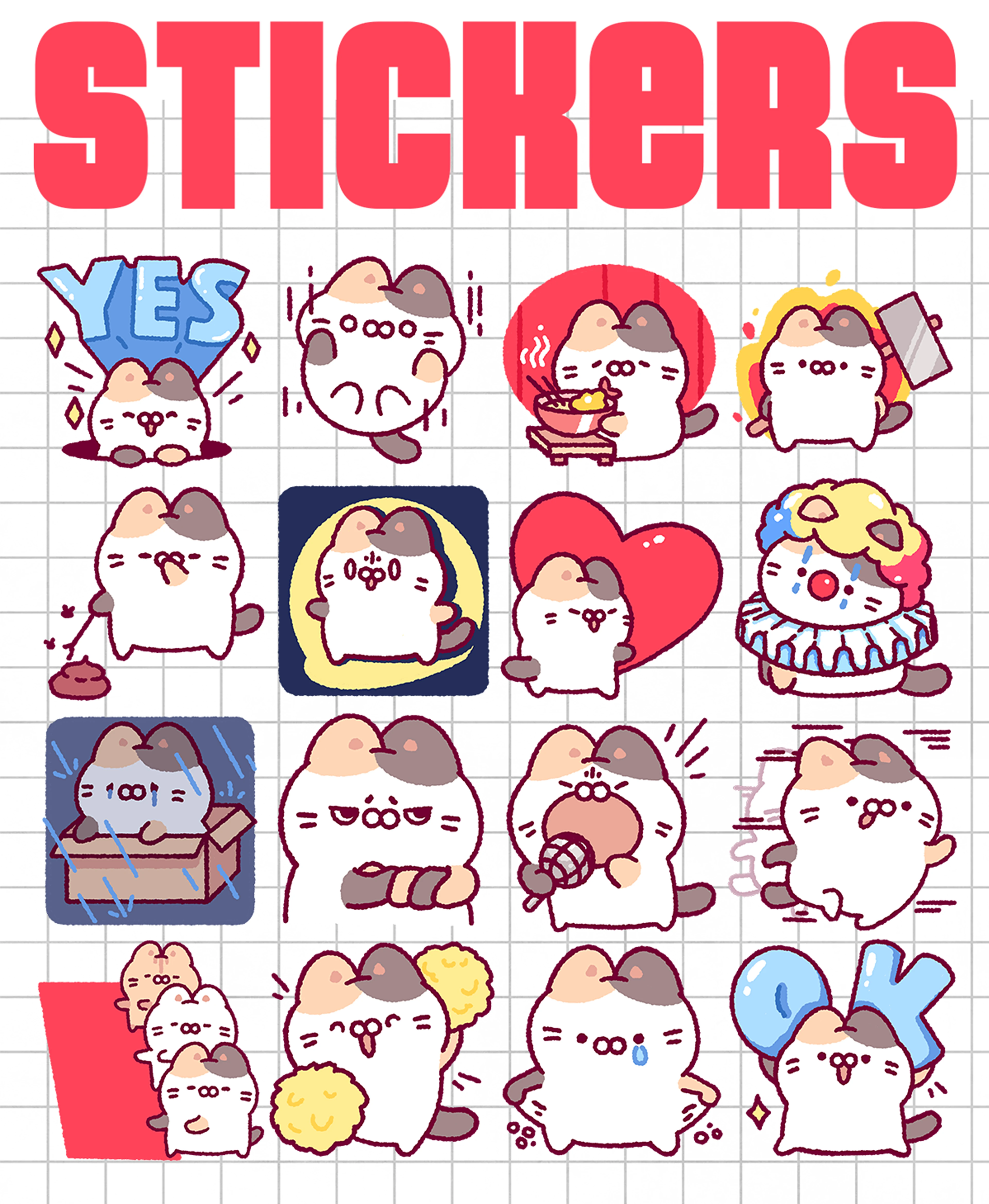 МИЧУ - СТИКЕРПАК ДЛЯ VK — Изображение №3 — Брендинг, Иллюстрация на Dprofile