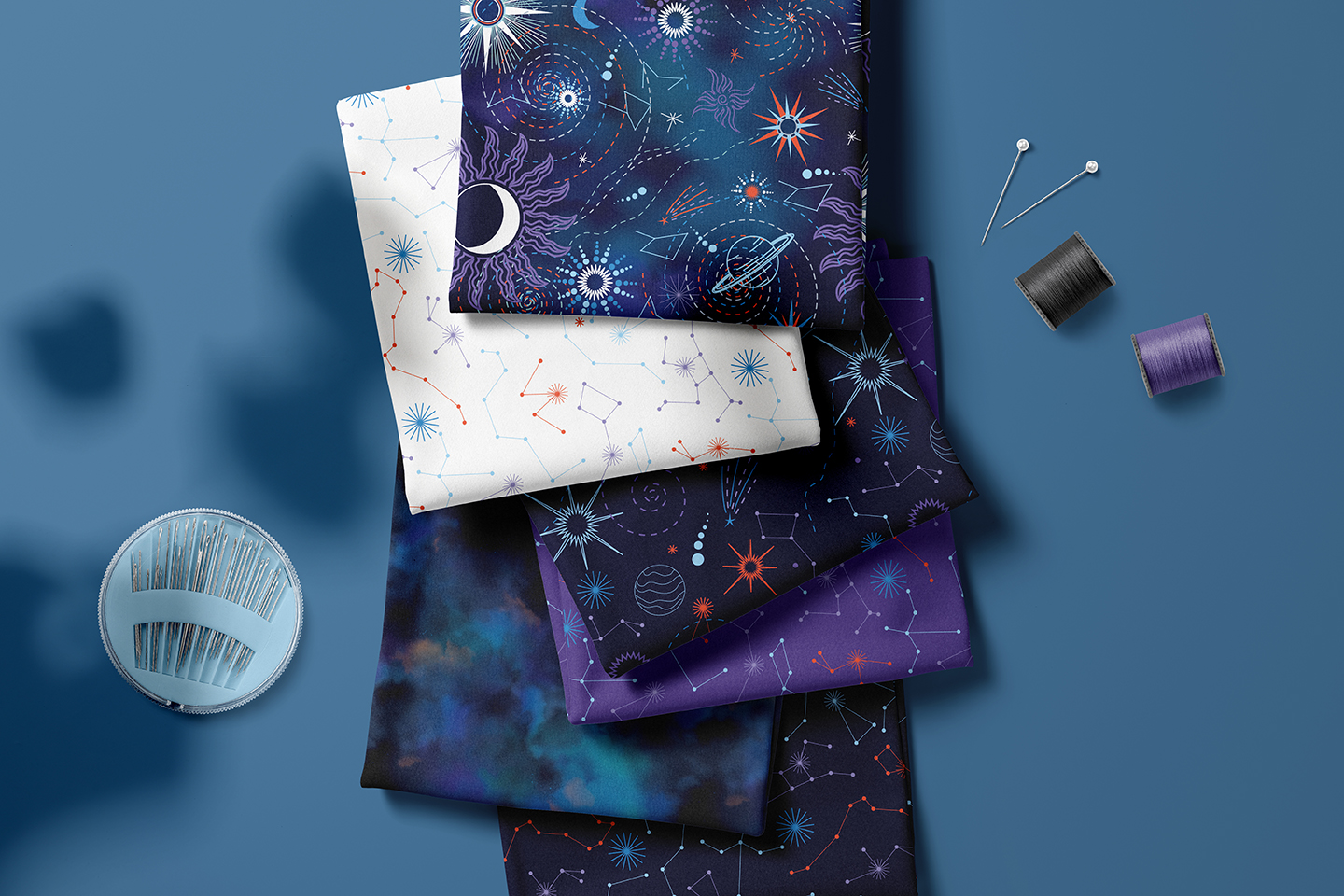 Текстильная коллекция "Космос" для GAMMA — Изображение №13 — Иллюстрация, Графика на Dprofile
