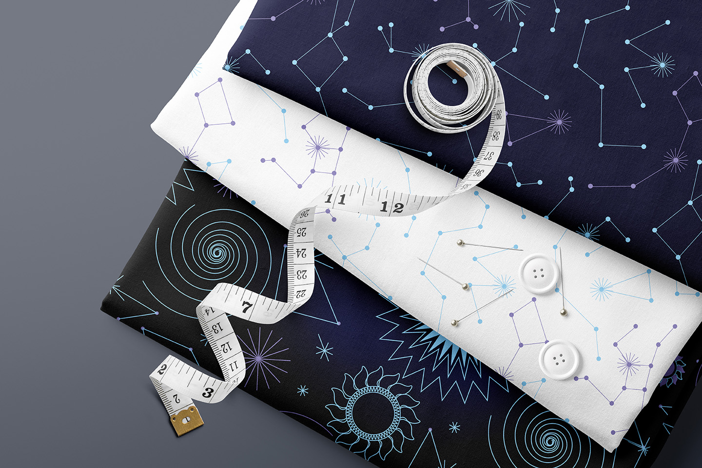 Текстильная коллекция "Космос" для GAMMA — Изображение №3 — Иллюстрация, Графика на Dprofile