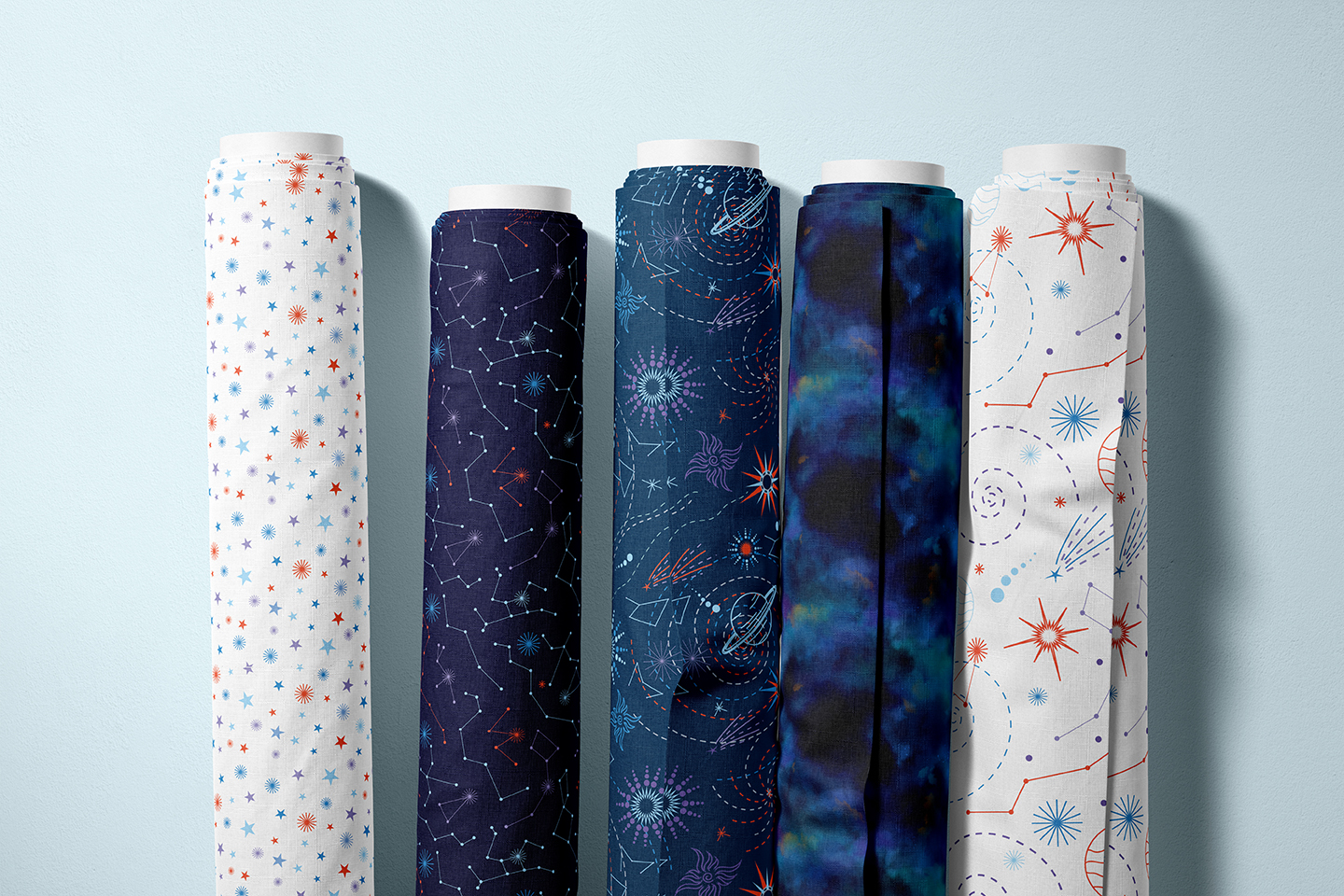 Текстильная коллекция "Космос" для GAMMA — Изображение №14 — Иллюстрация, Графика на Dprofile