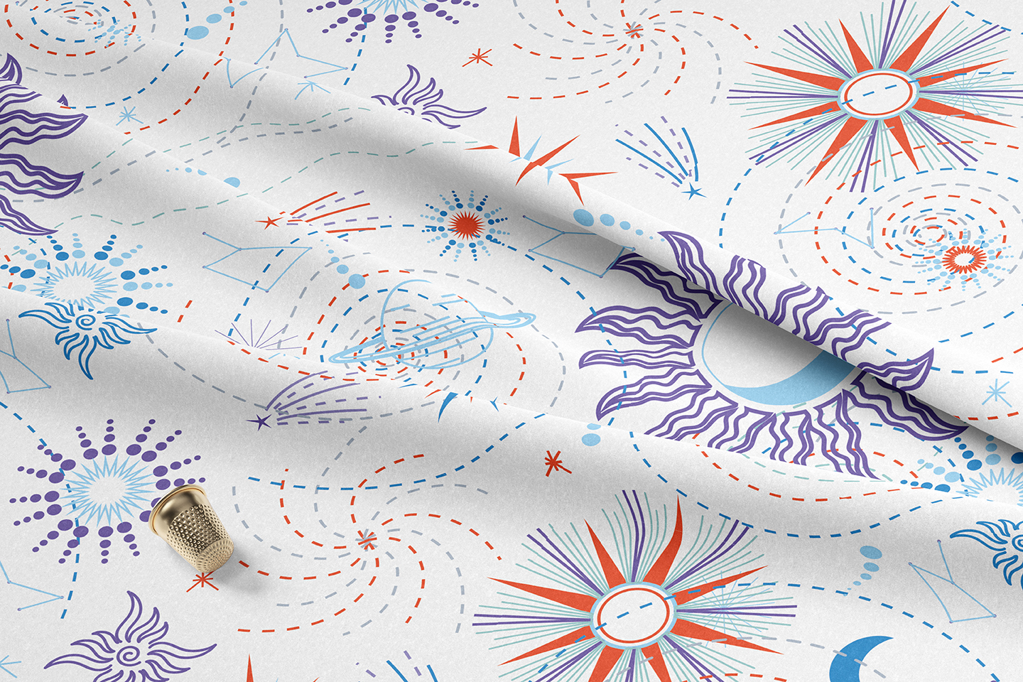 Текстильная коллекция "Космос" для GAMMA — Изображение №11 — Иллюстрация, Графика на Dprofile