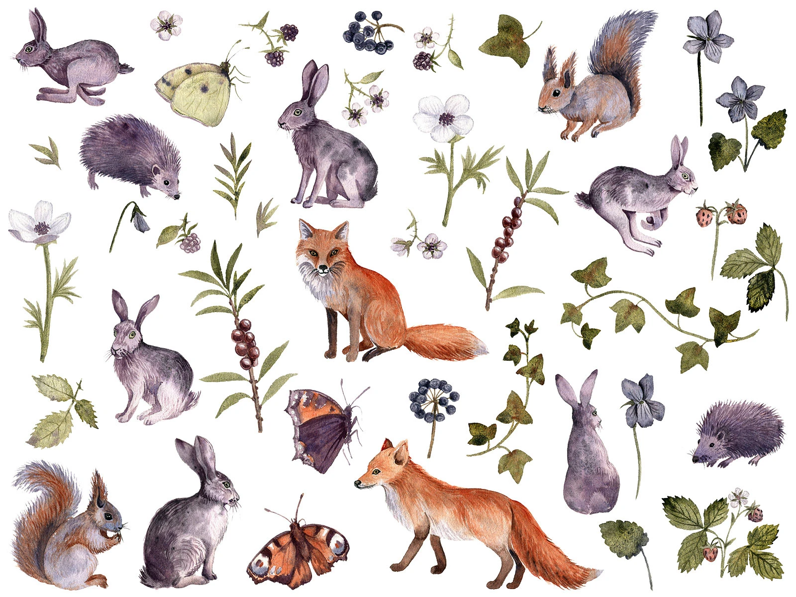 Акварельный лес — Изображение №1 — Иллюстрация, Графика на Dprofile