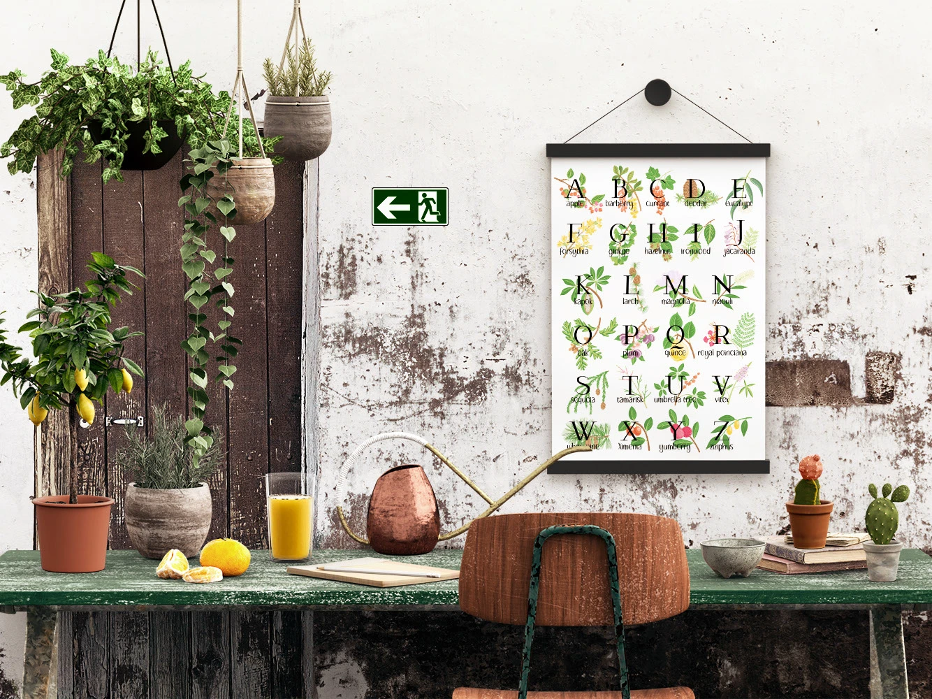 Природные алфавиты. Векторная иллюстрация. — Изображение №12 — Иллюстрация, Графика на Dprofile