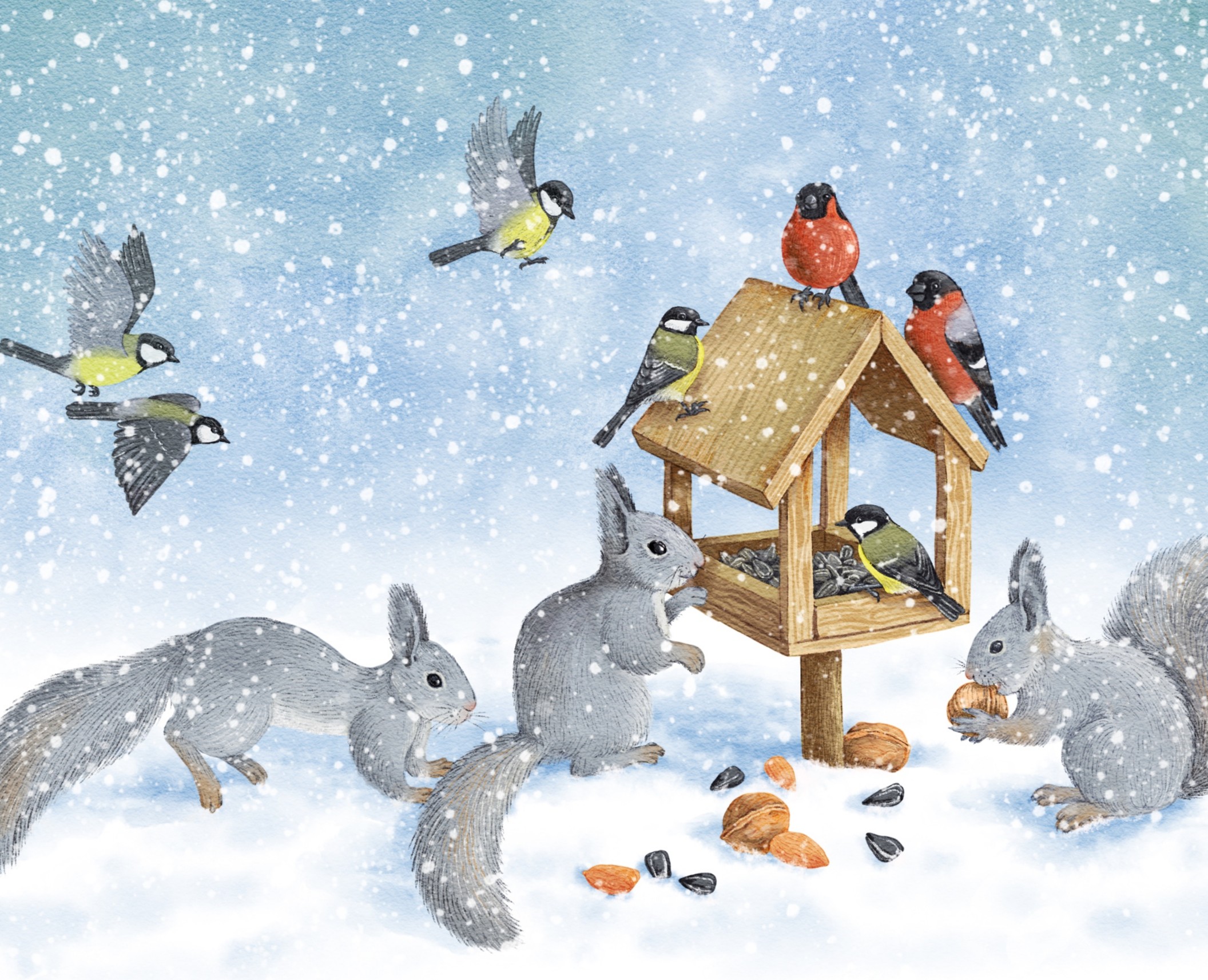 Зимние открытки — Иллюстрация на Dprofile