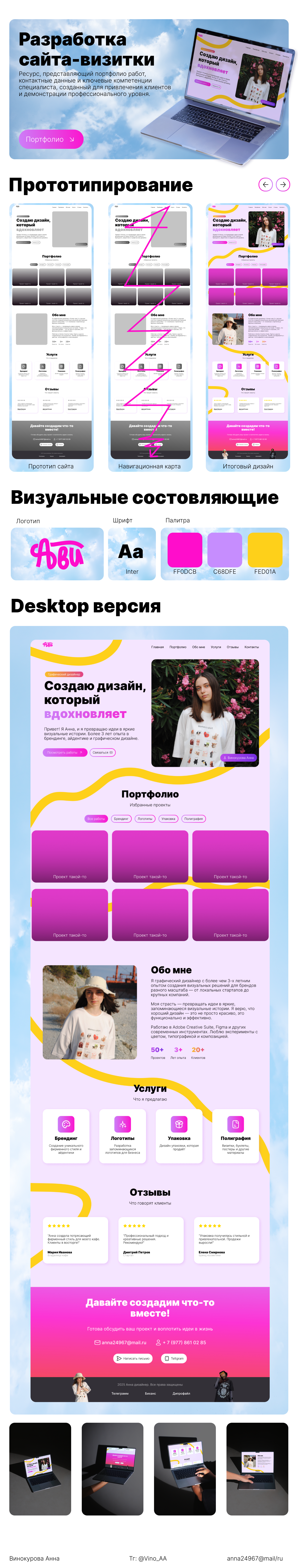 Сайт-визитка — Изображение №1 — Интерфейсы на Dprofile