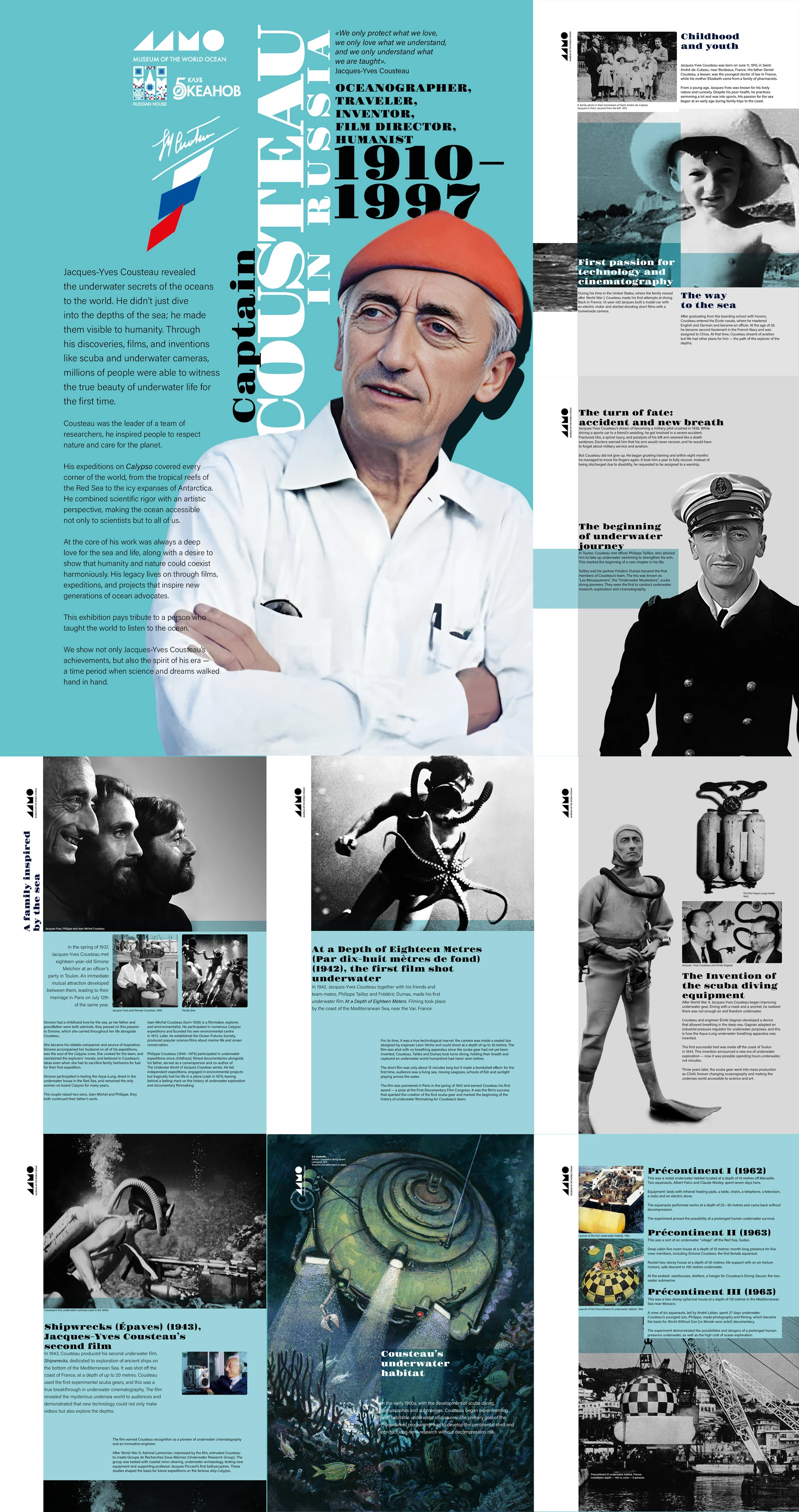 Дизайн стендов «Капитан Кусто в России» в Брюсселе. — Изображение №2 — Графика на Dprofile