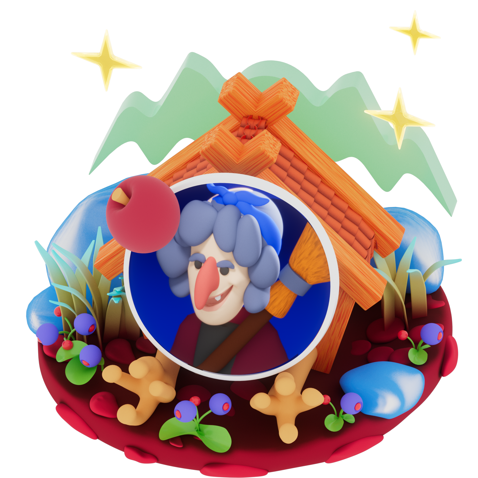 Спецпроект «Зимний сезон». 3D иллюстрации для VK Шаги — Изображение №18 — Иллюстрация на Dprofile