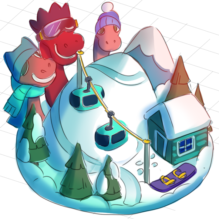 Спецпроект «Зимний сезон». 3D иллюстрации для VK Шаги — Изображение №10 — Иллюстрация на Dprofile