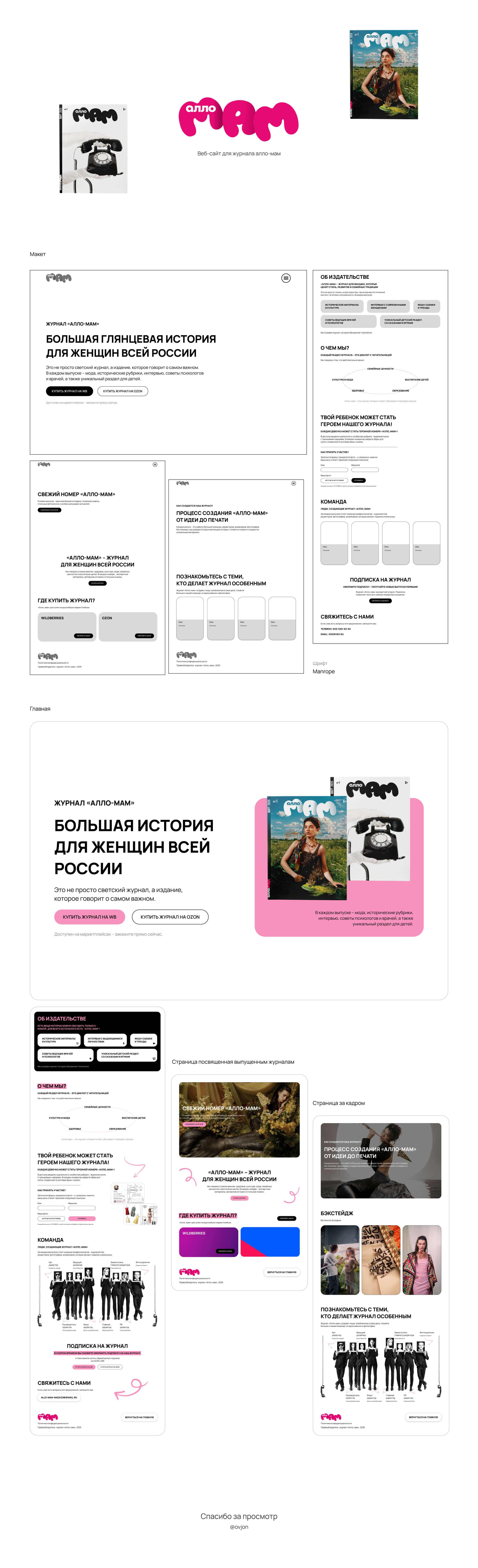 Веб-сайт для журнала алло-мам — Изображение №1 — Интерфейсы на Dprofile