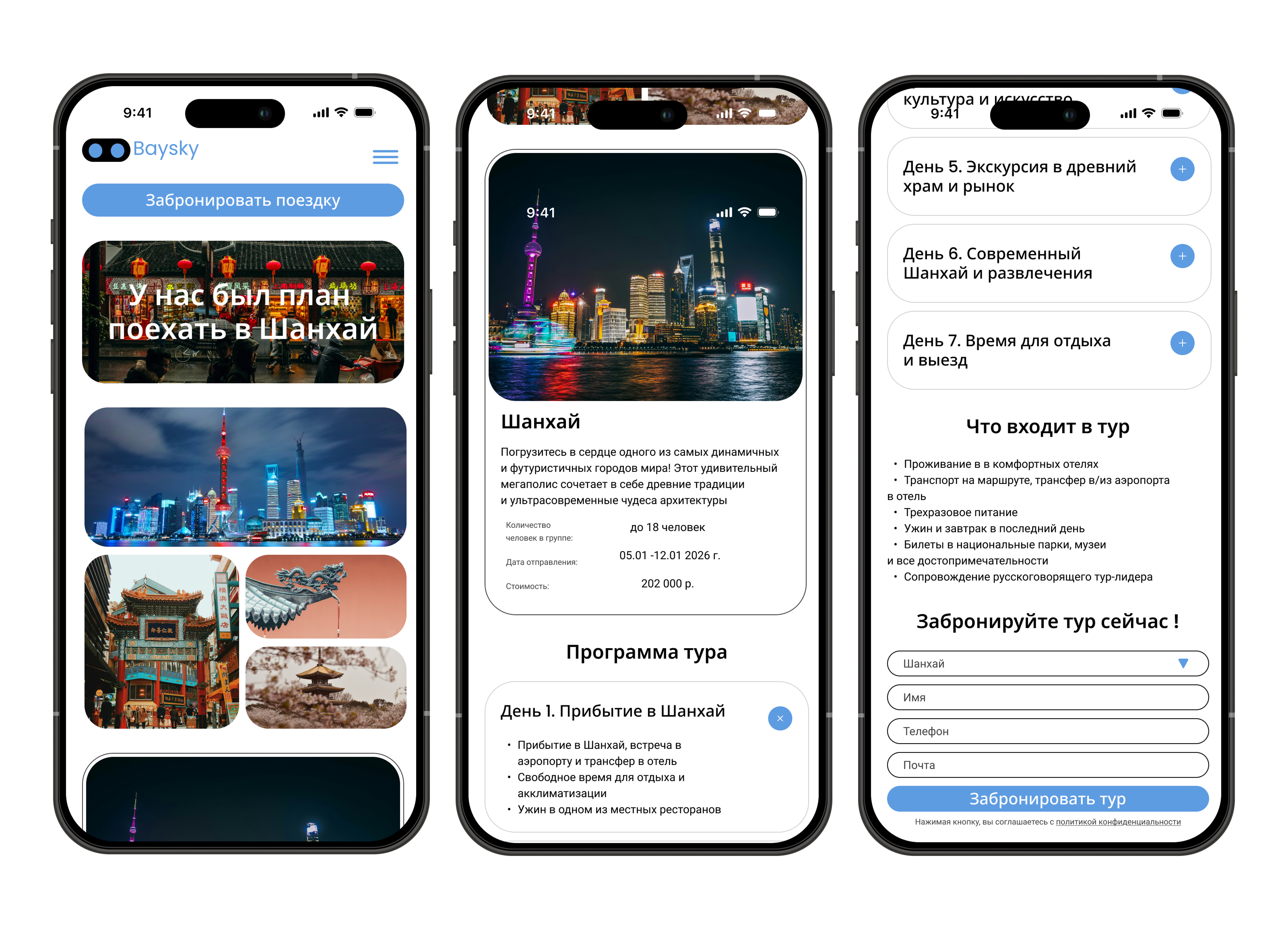 Baysky Tours — Изображение №9 — Интерфейсы на Dprofile