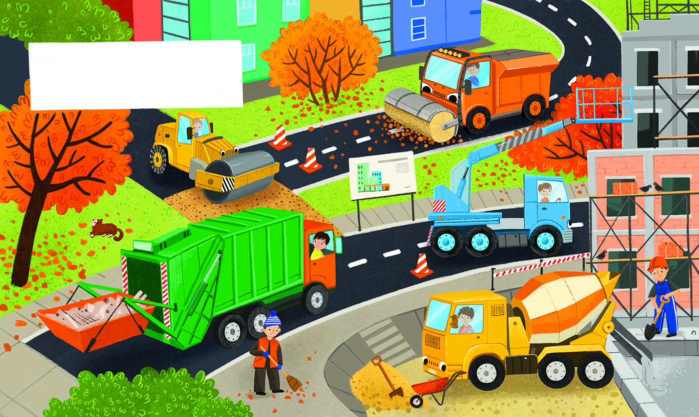 Книга с окошками "Машинки" — Изображение №4 — Иллюстрация на Dprofile