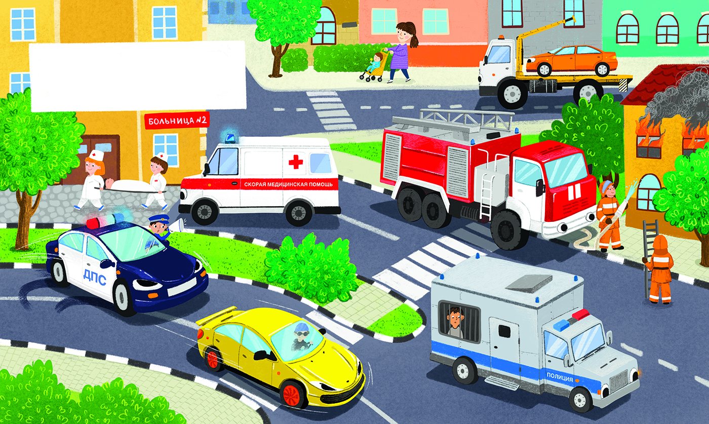 Книга с окошками "Машинки" — Изображение №5 — Иллюстрация на Dprofile