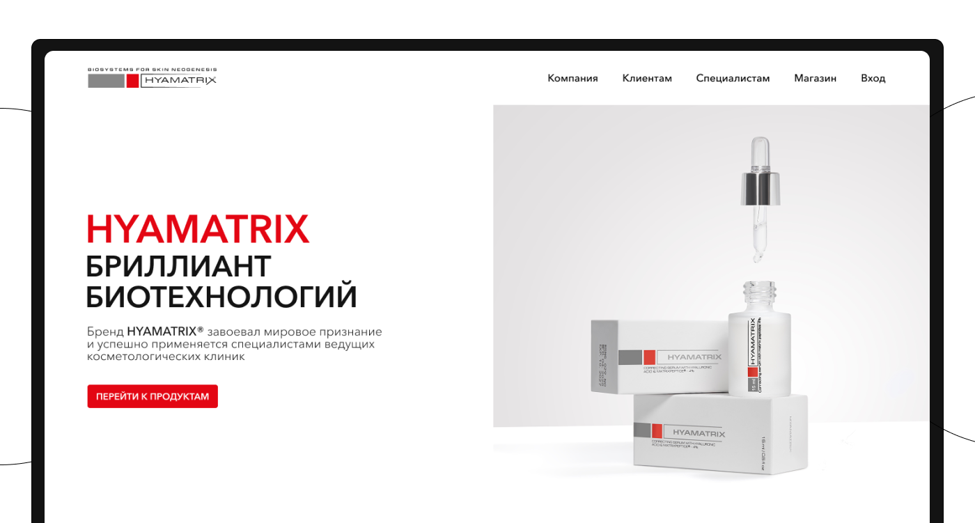 LANDING DESIGN FOR HYAMATRIX — Изображение №3 — Интерфейсы на Dprofile