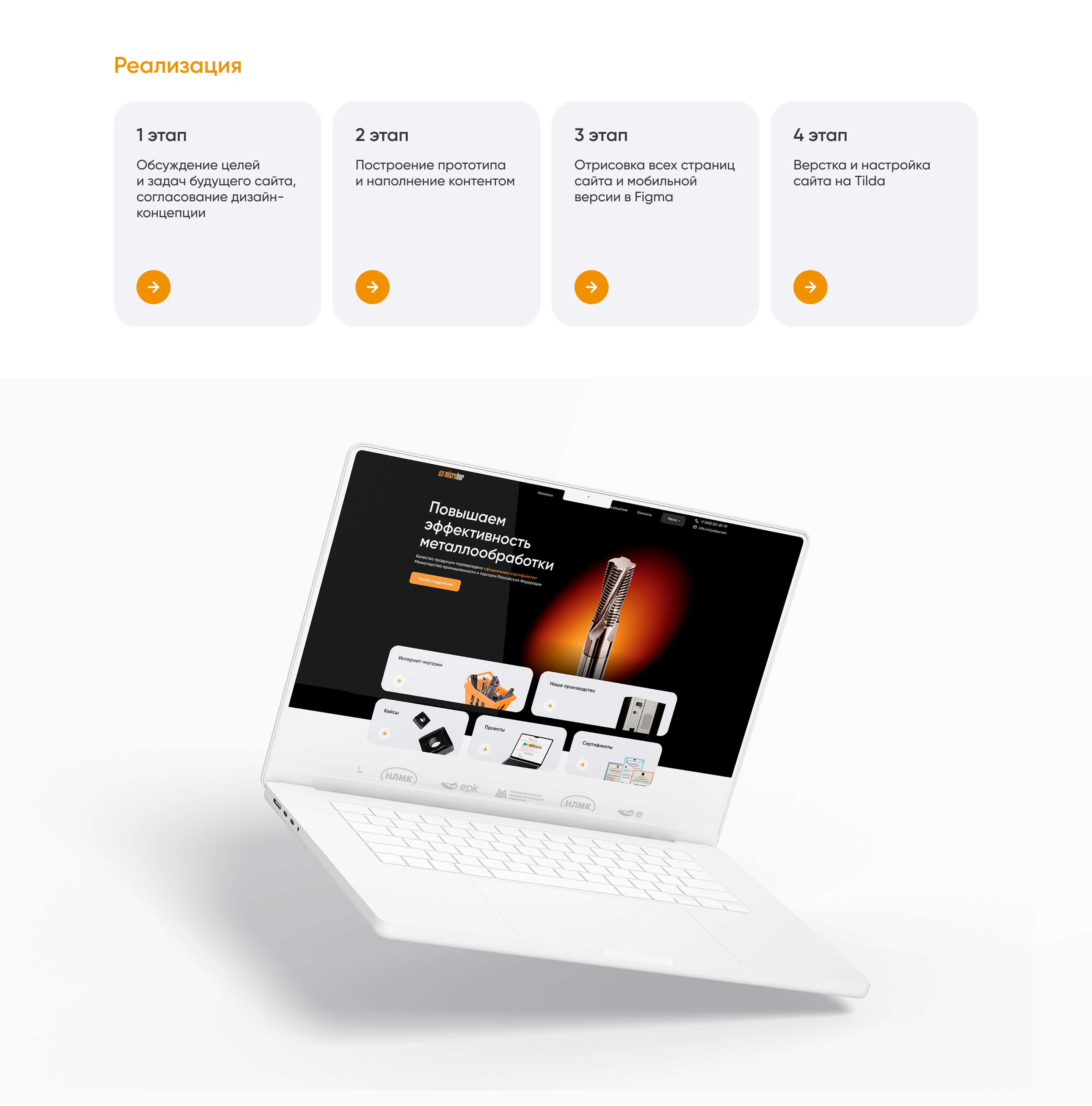 Сайт на Tilda для компании Microbor 2.0 — Изображение №4 — Интерфейсы, Брендинг на Dprofile