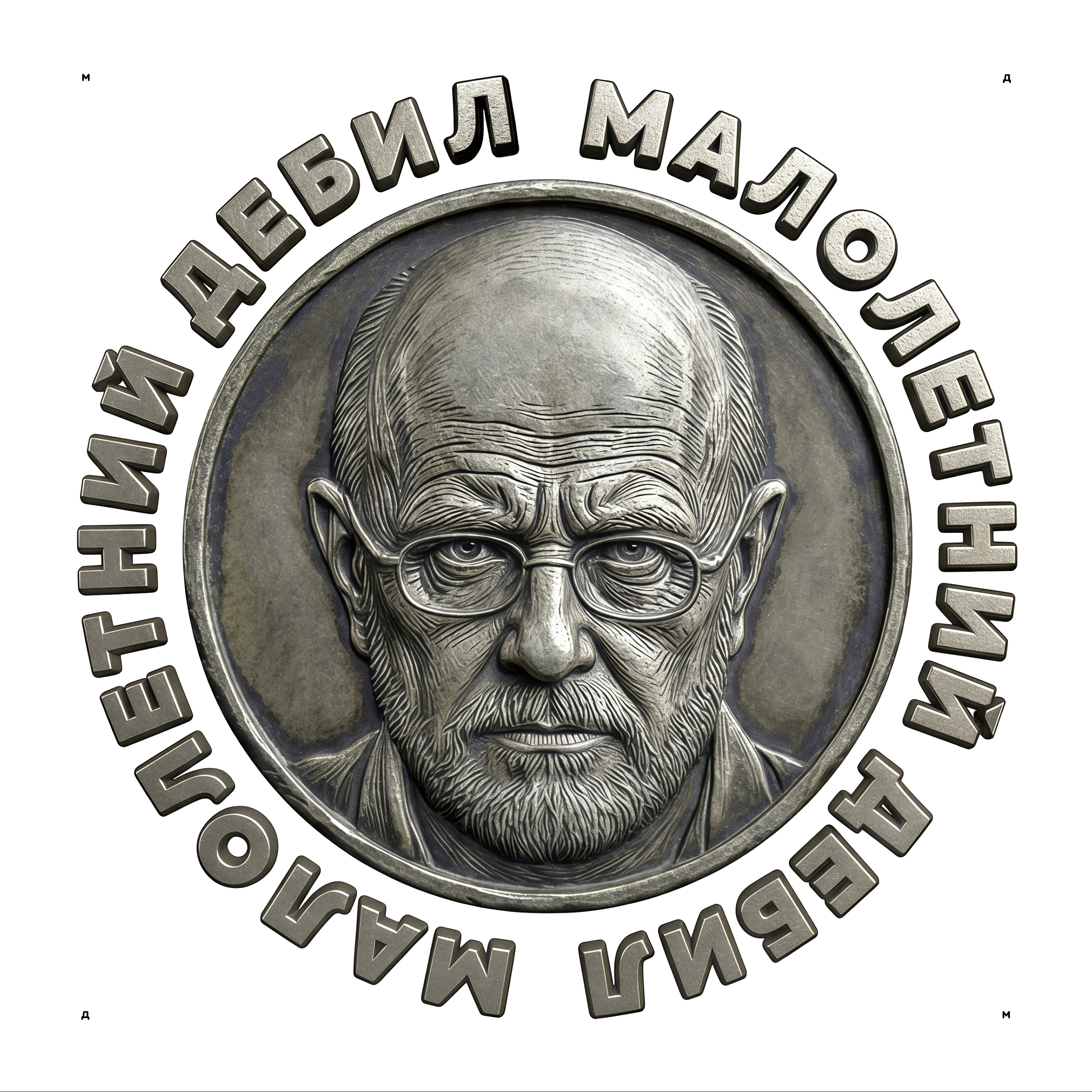 Логотип «Малолетний дебил» (2-й подход) 2025 — Изображение №17 — Брендинг, Иллюстрация на Dprofile