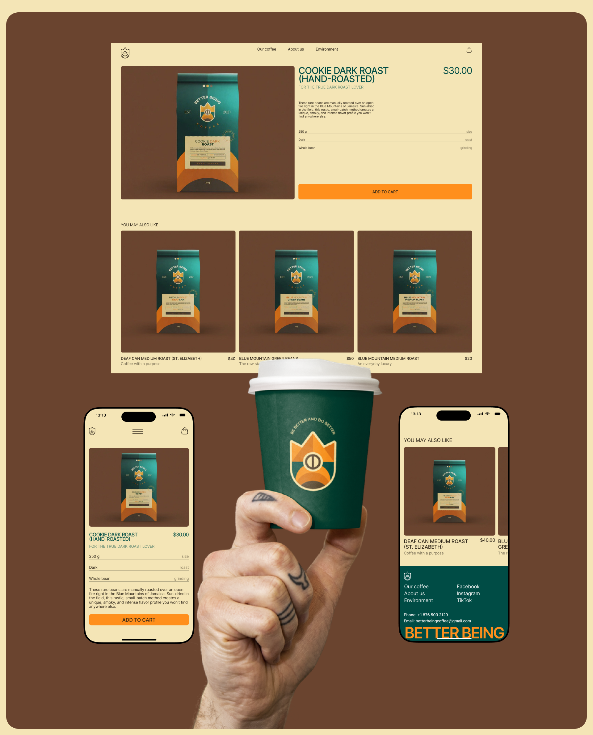 Better Being Coffee | E-commerce — Изображение №7 — Интерфейсы, Анимация на Dprofile