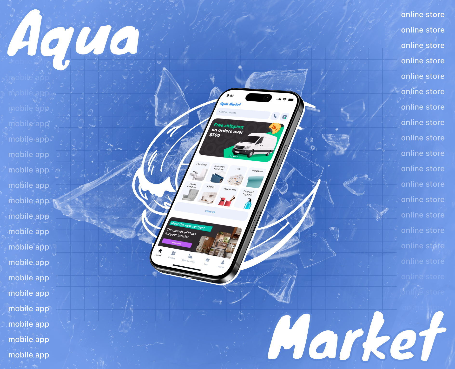 Mobile app «Aqua Market» на Dprofile