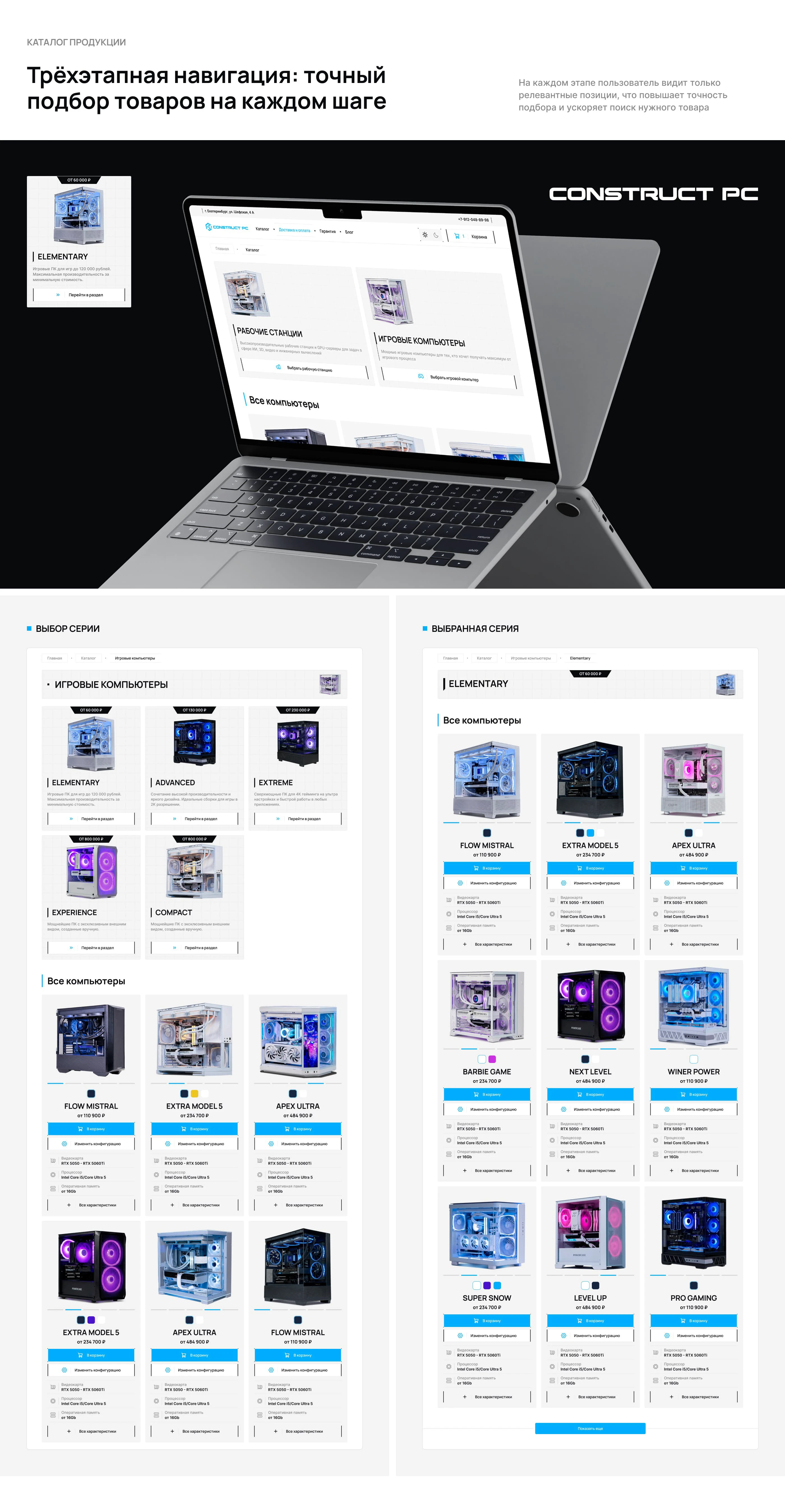 Construct PC — E-commerse UX/UI — Изображение №6 — Интерфейсы на Dprofile
