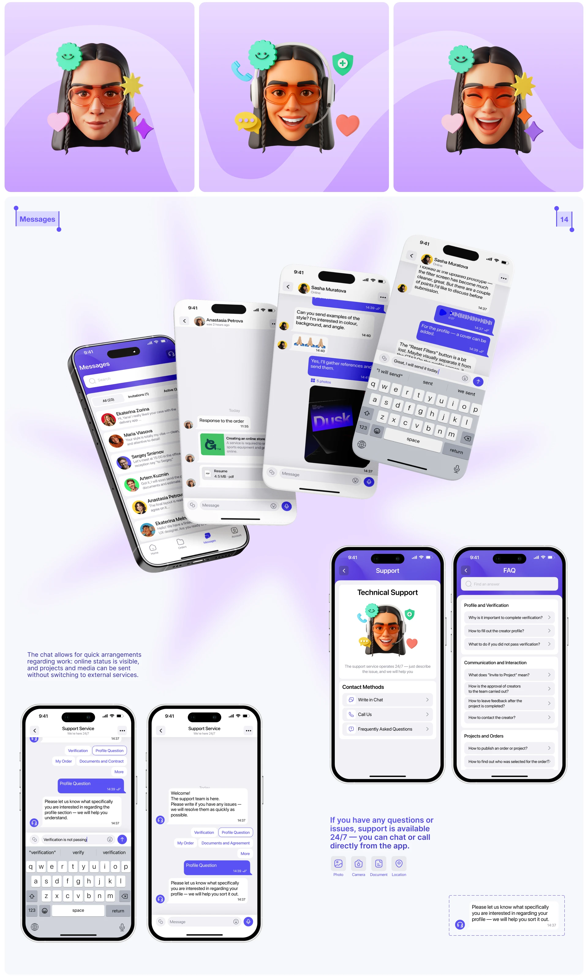 Kollab | Mobile app | Job search — Изображение №17 — Интерфейсы на Dprofile