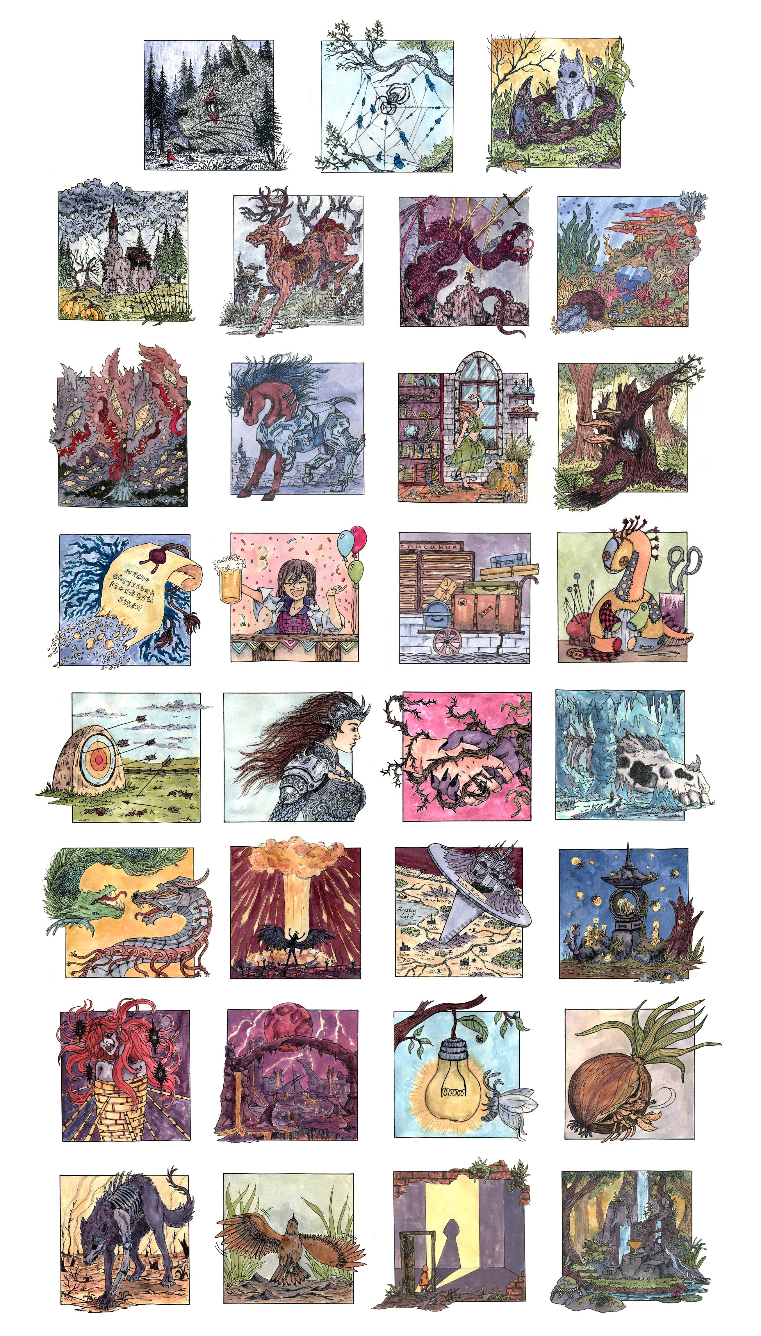 Inktober 2025: Выход за рамки — Изображение №1 — Иллюстрация, Графика на Dprofile