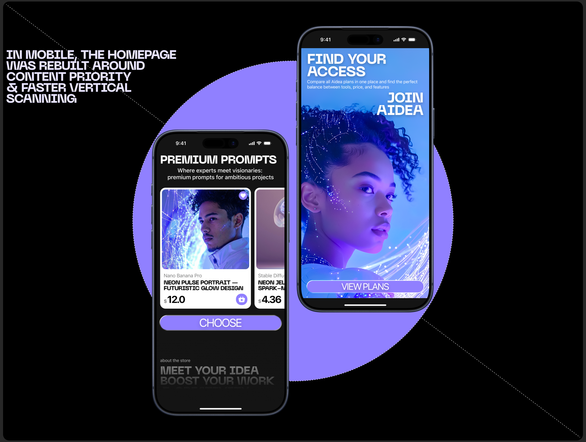 Aidea | AI Prompt Marketplace UX/UI Design — Изображение №5 — Интерфейсы на Dprofile