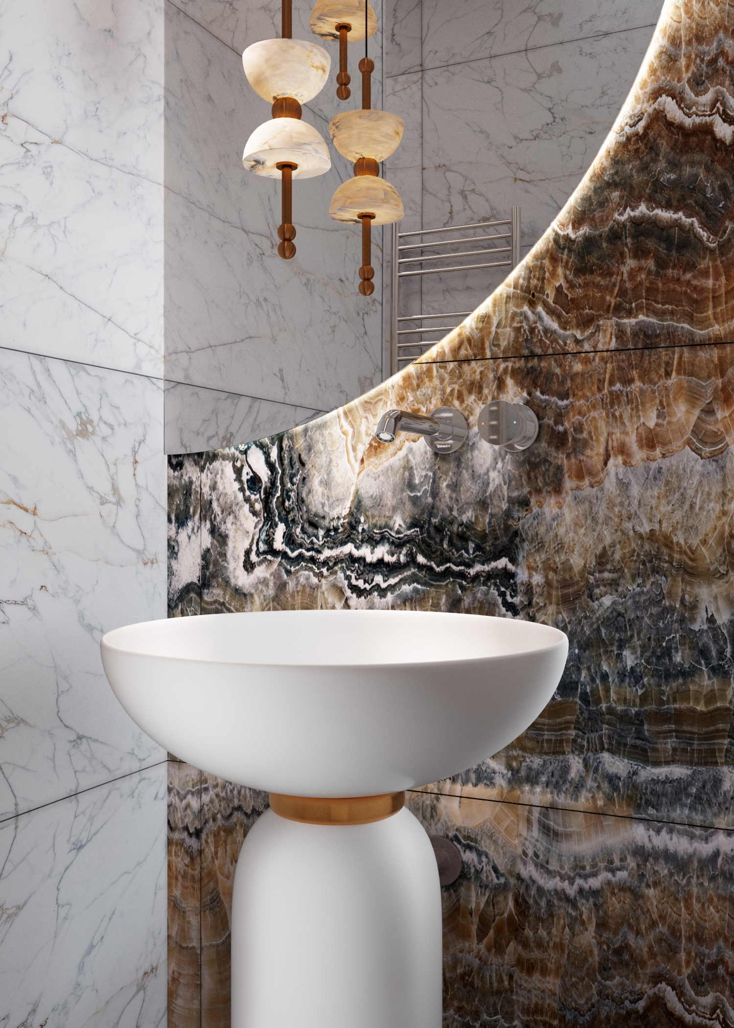 Гостевой санузел в квартире. 3D-визуализация. — Изображение №3 — 3D, Архитектура на Dprofile