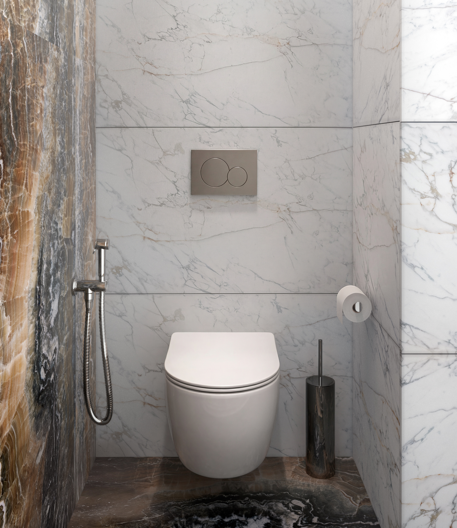 Гостевой санузел в квартире. 3D-визуализация. — Изображение №2 — 3D, Архитектура на Dprofile