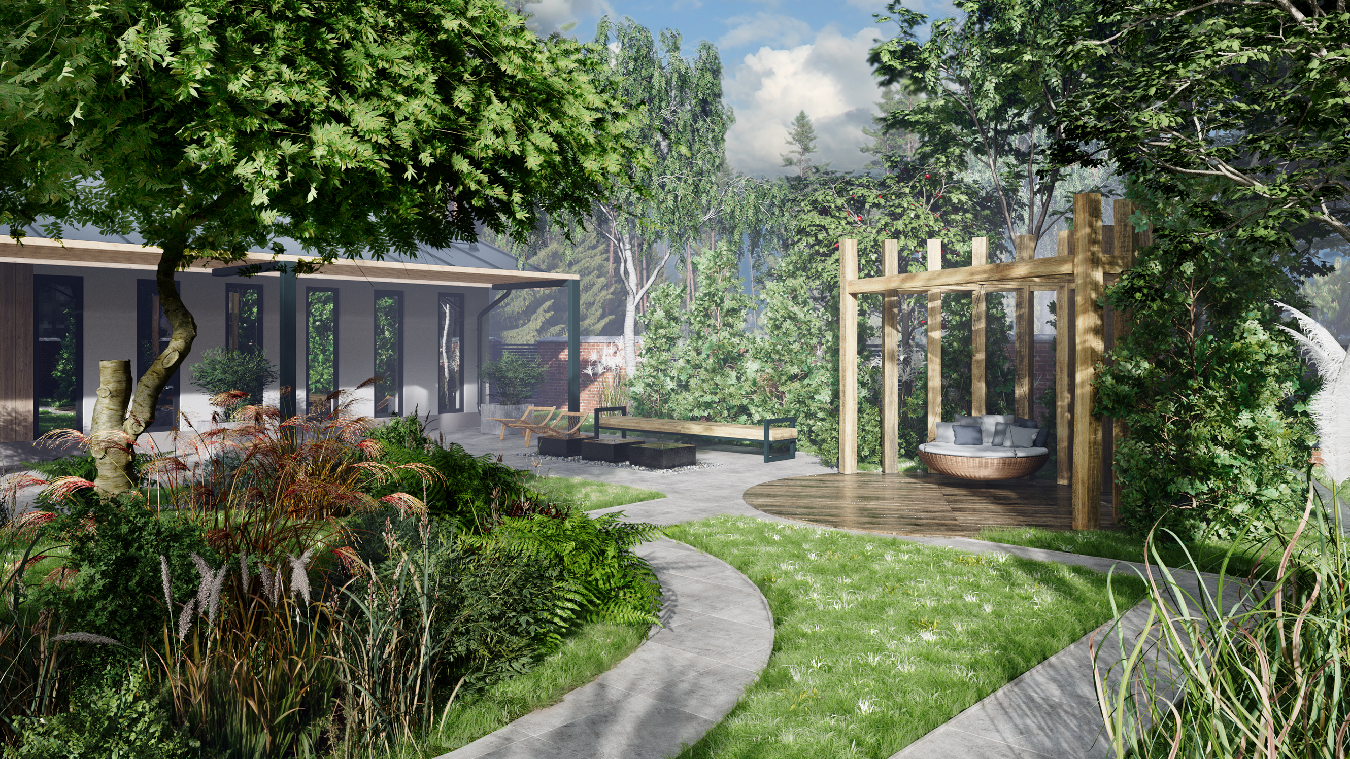 Один и тот же сад - разное настроение — Изображение №2 — 3D, Архитектура на Dprofile