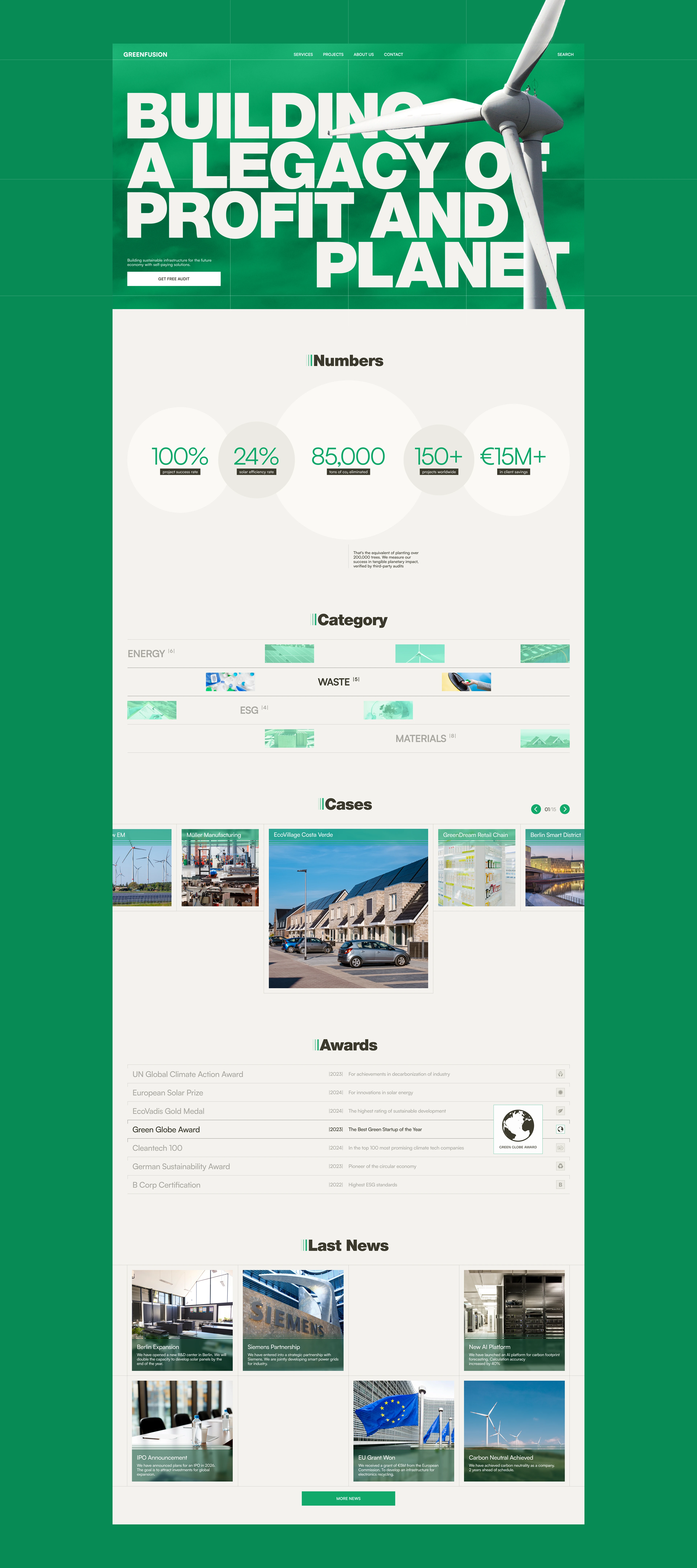 GREENFUSION | Corporate Website — Изображение №3 — Интерфейсы на Dprofile