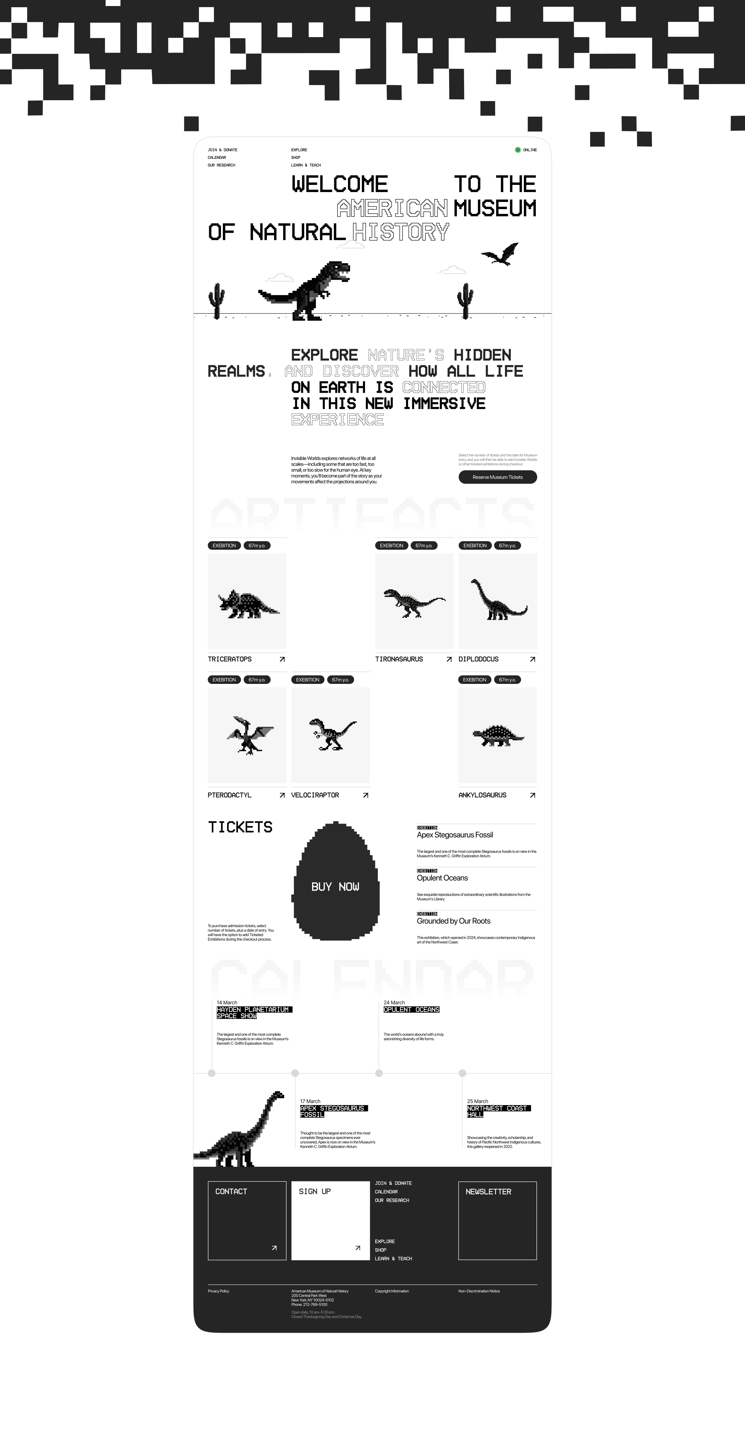 American Museum of Natural History | Website — Изображение №3 — Интерфейсы, Иллюстрация на Dprofile