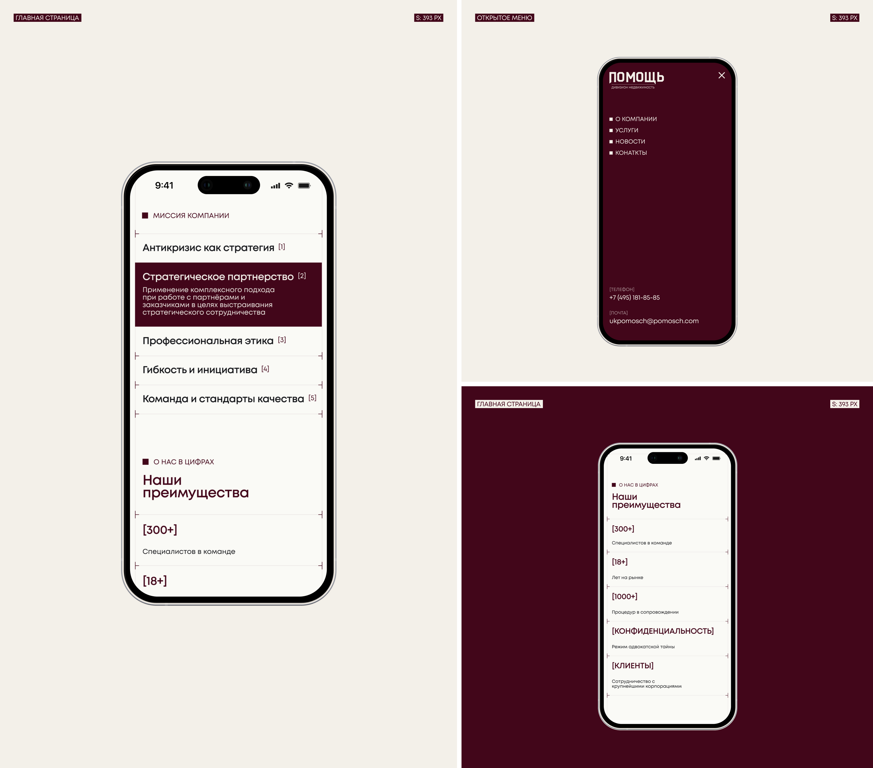УК «Помощь» | Корпоративный сайт — Изображение №5 — Интерфейсы, Анимация на Dprofile