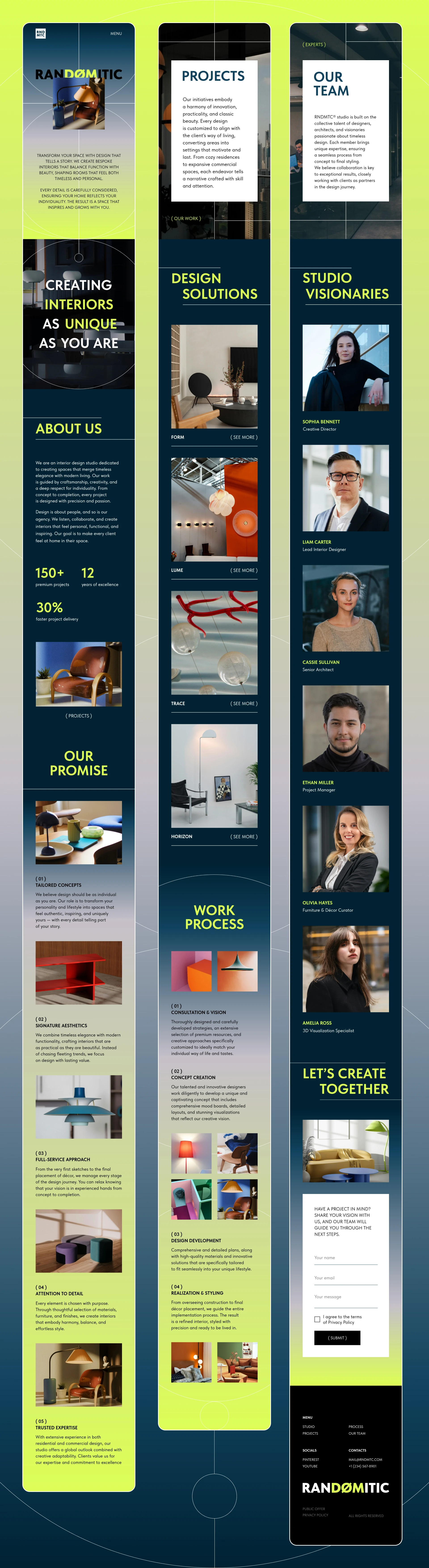 RANDØMITIC | Лендинг для дизайн-студии — Изображение №11 — Интерфейсы на Dprofile